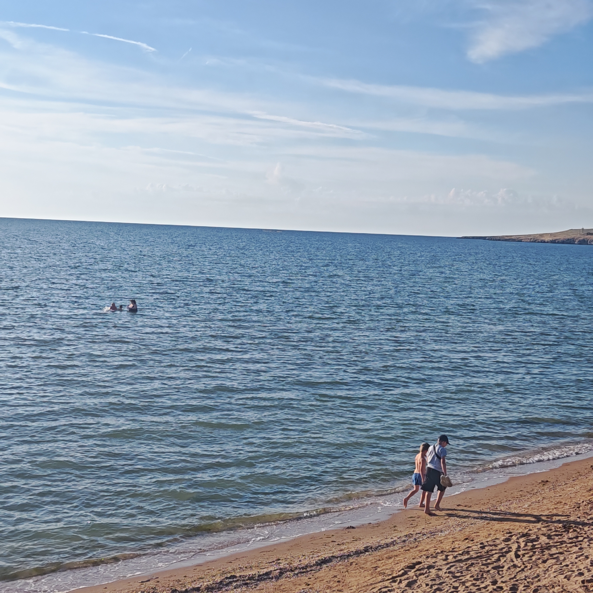 Beach day activities captured in Shchelkino, Ukraine