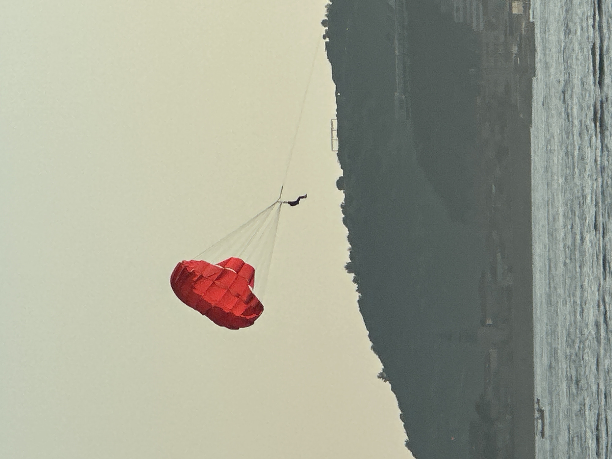 Parasailing over the Adriatic off the Budva coast