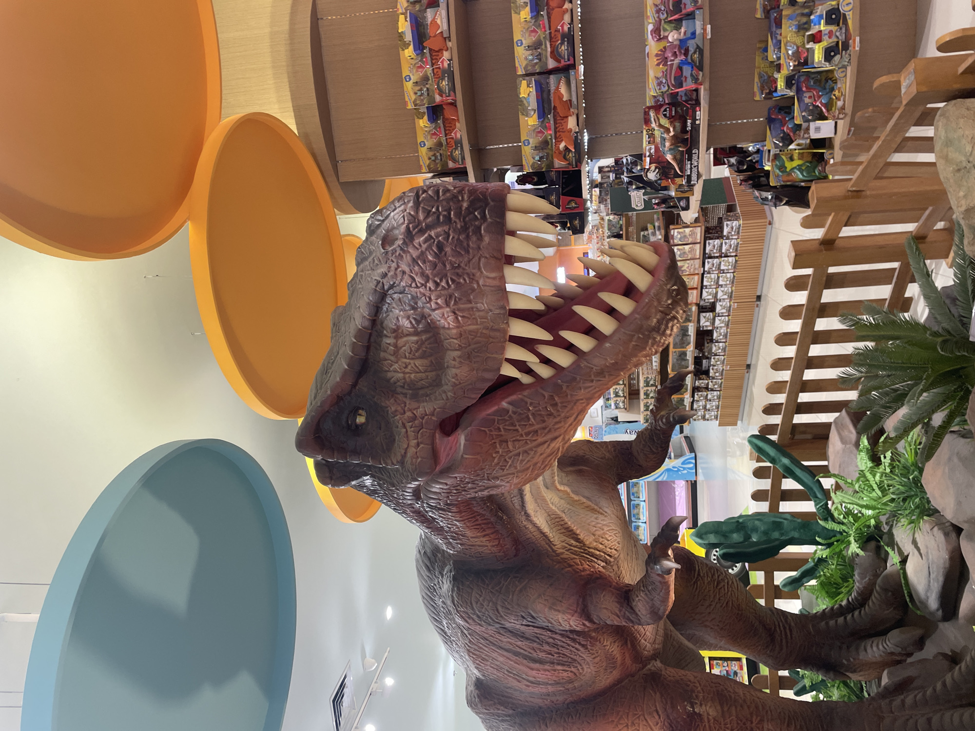 Animatronic T-Rex display spotted at Denpasar toy store