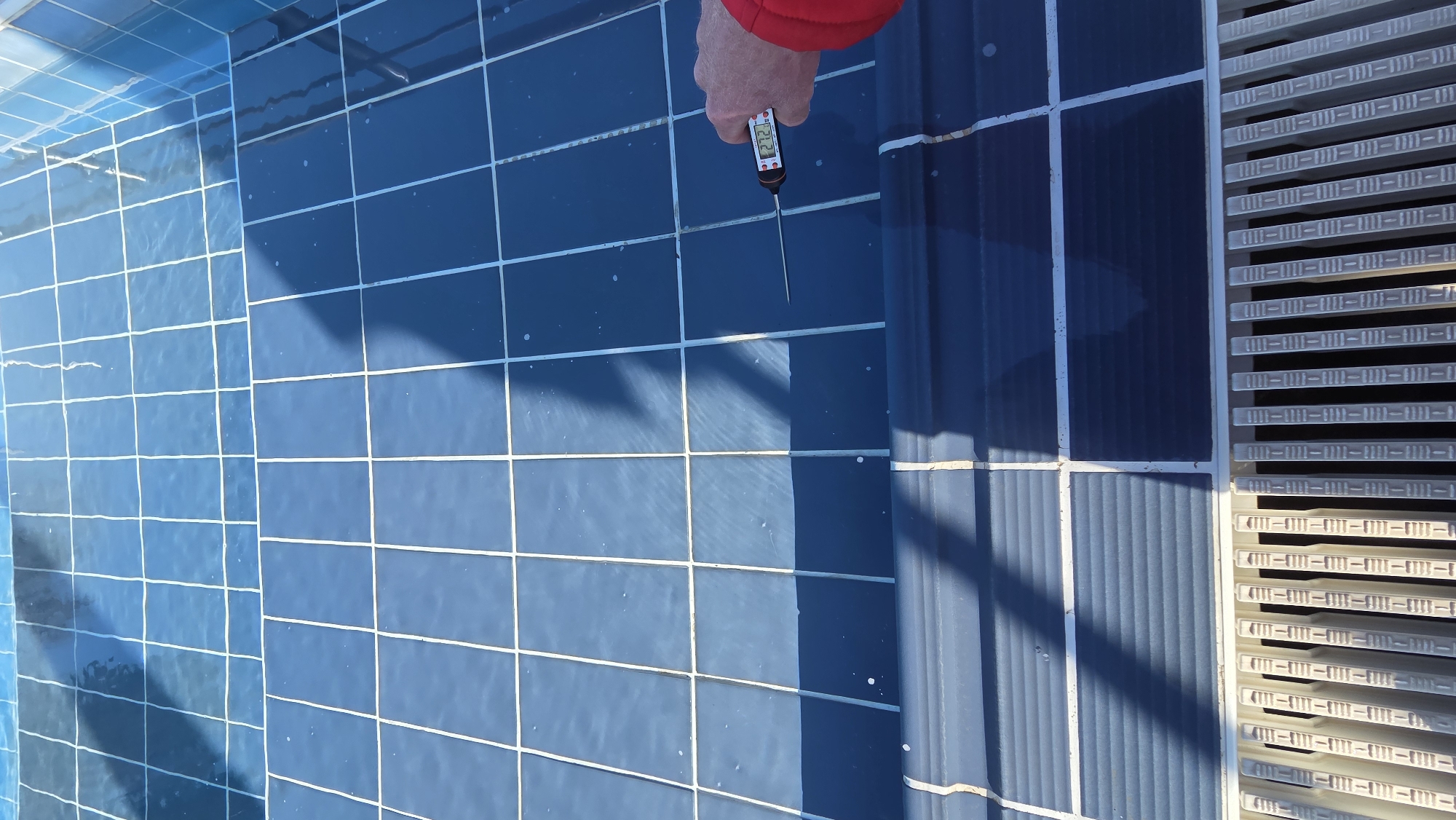 Morning pool temperature checks recorded at Bulgarian resort facility