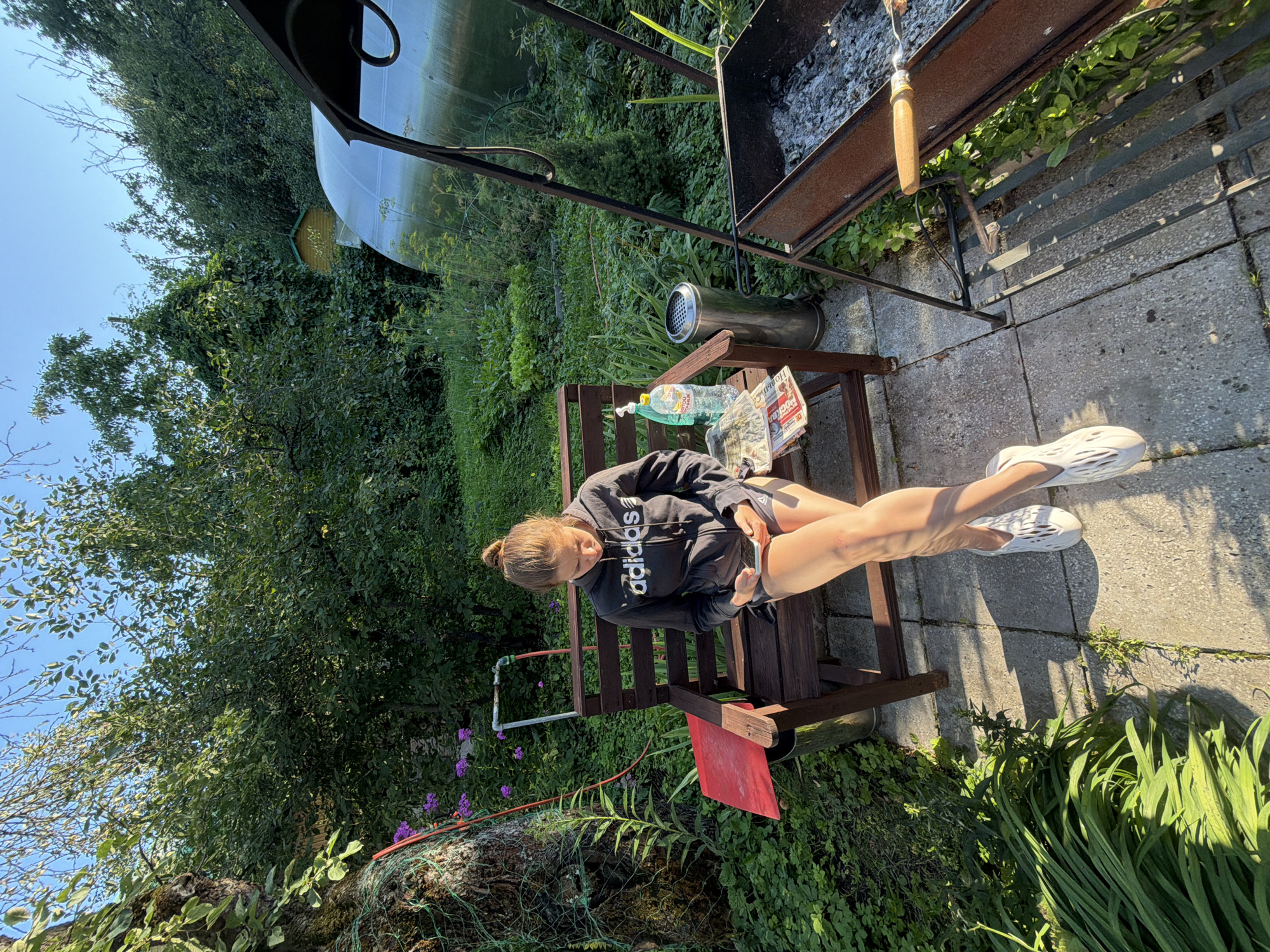 Lazy summer afternoon at a Russian dacha garden