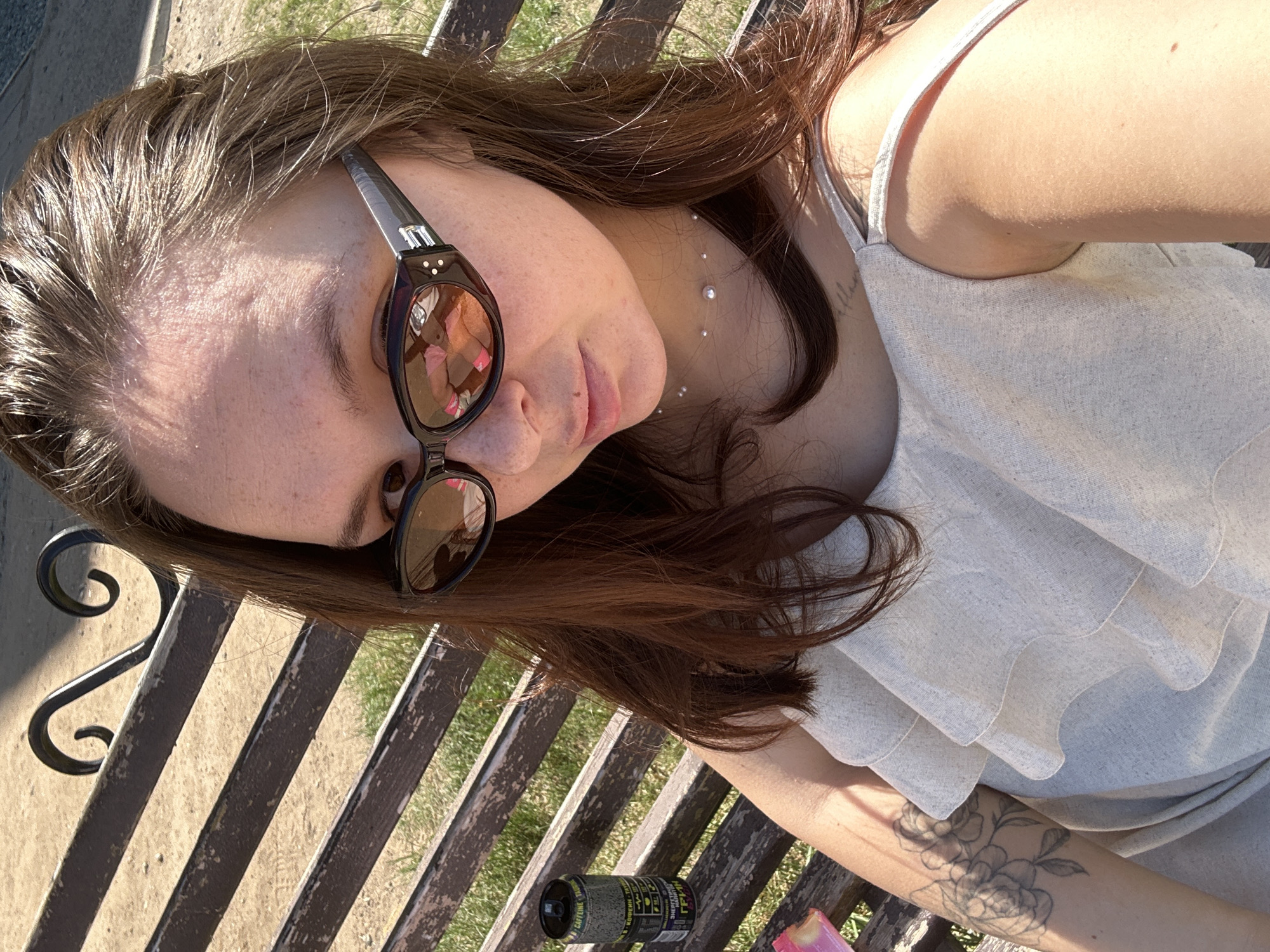 Woman enjoys casual park morning with children in Chaikovsky