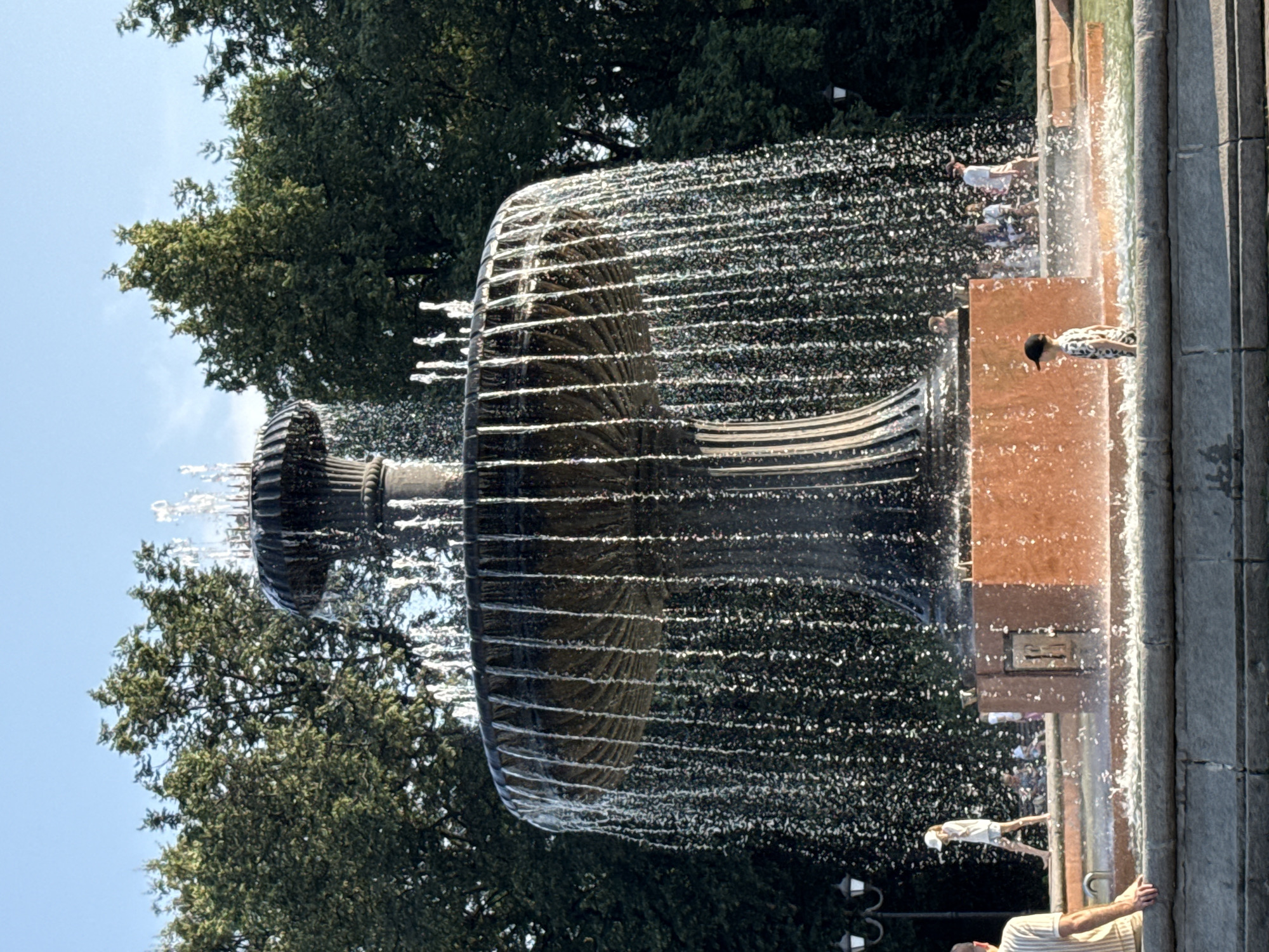 Fountains and modernist architecture in central Yekaterinburg