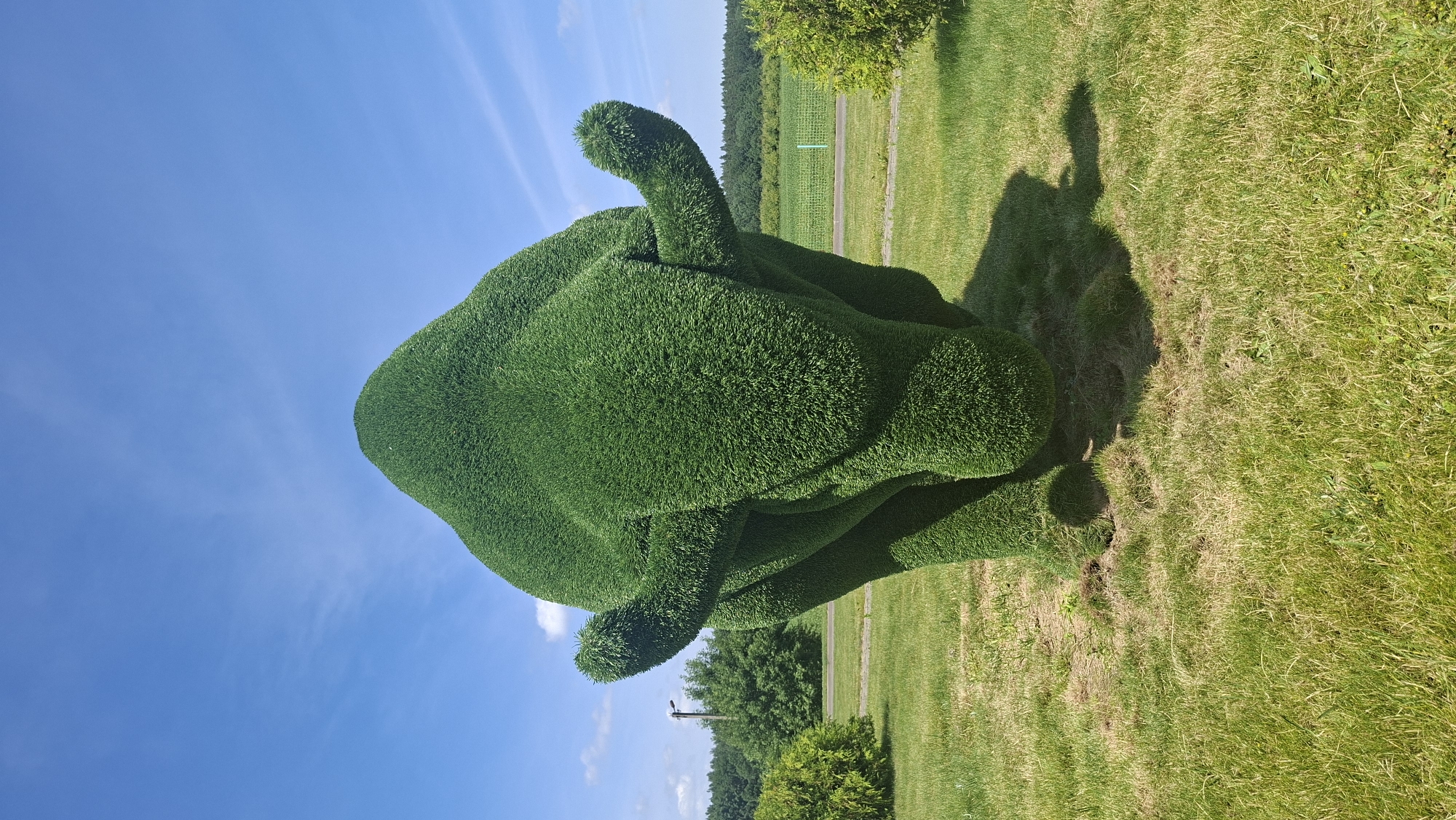 Life-sized animal topiaries dot a sunny field near Dzyarzhynsk, Belarus