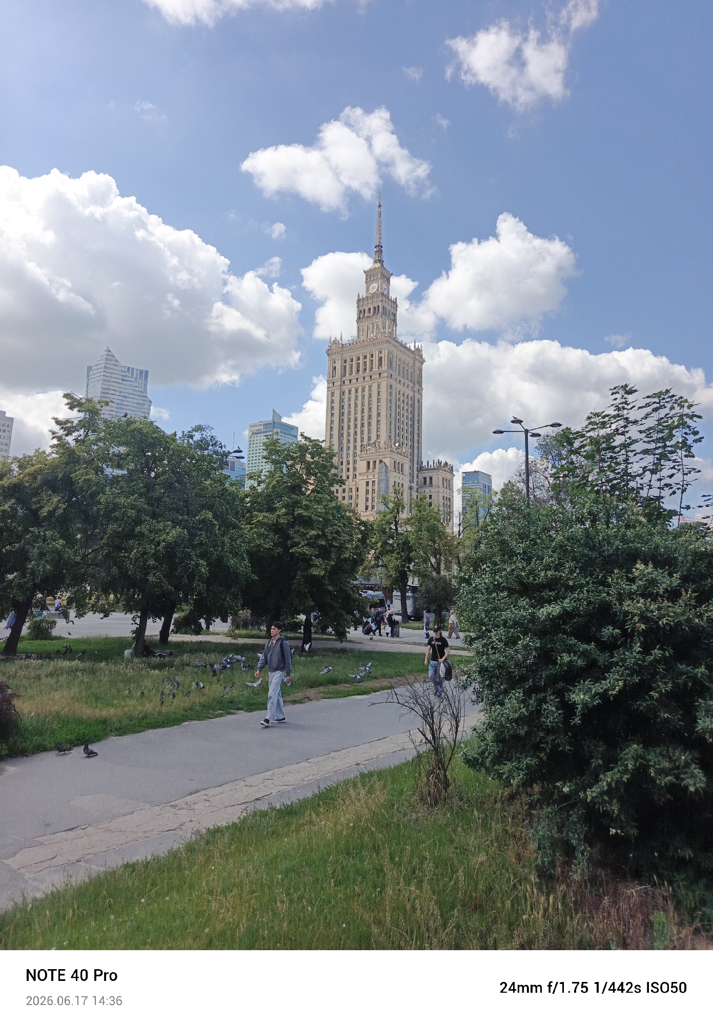 Afternoon stroll around Warsaw's Palace of Culture and Science