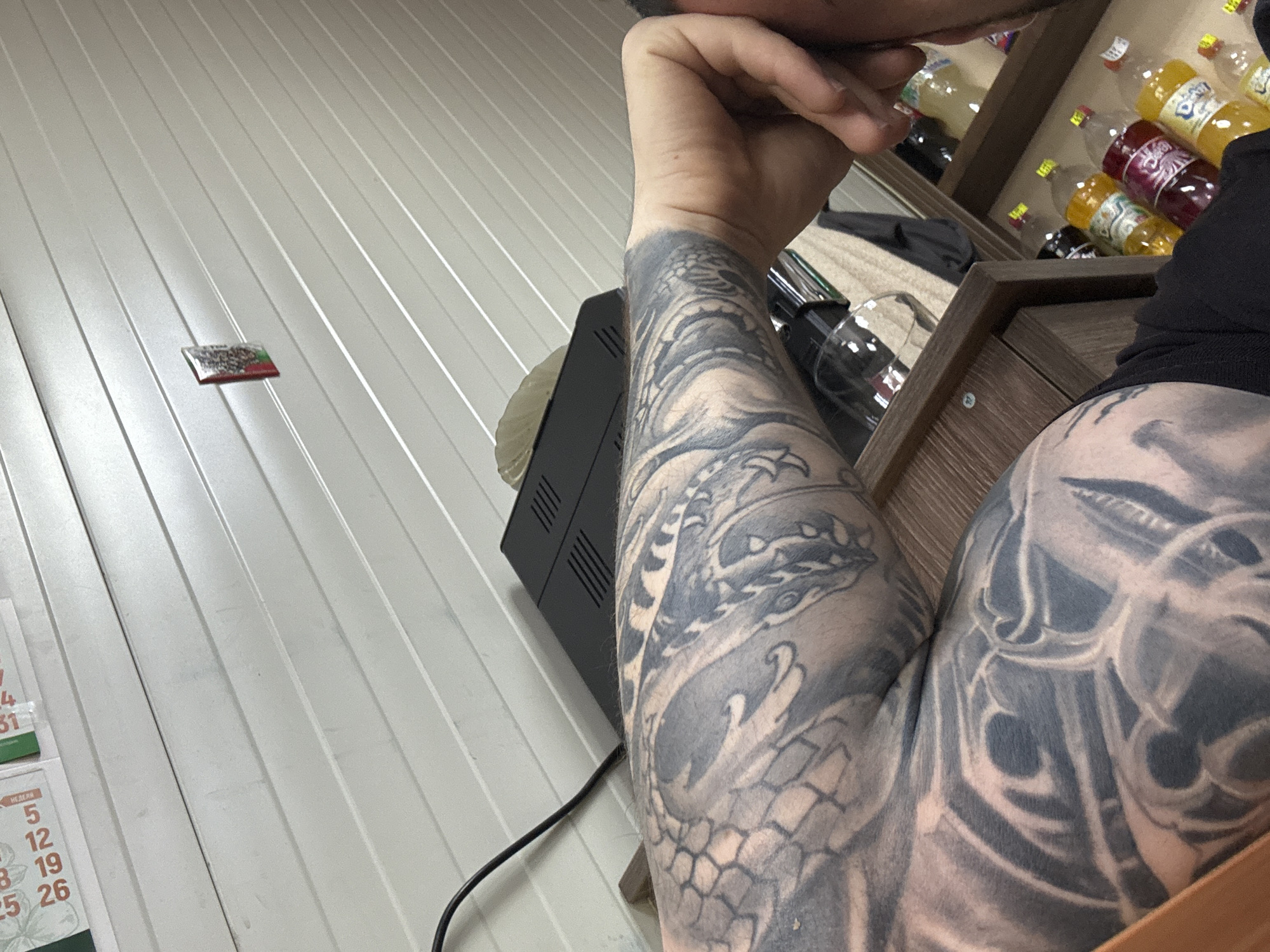 Rainy morning documented at Bulgarian industrial facility, tattoos photographed