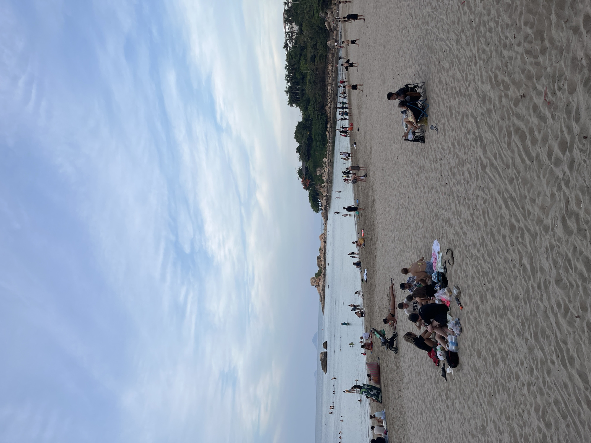 Busy beach day captured in Nha Trang, Vietnam