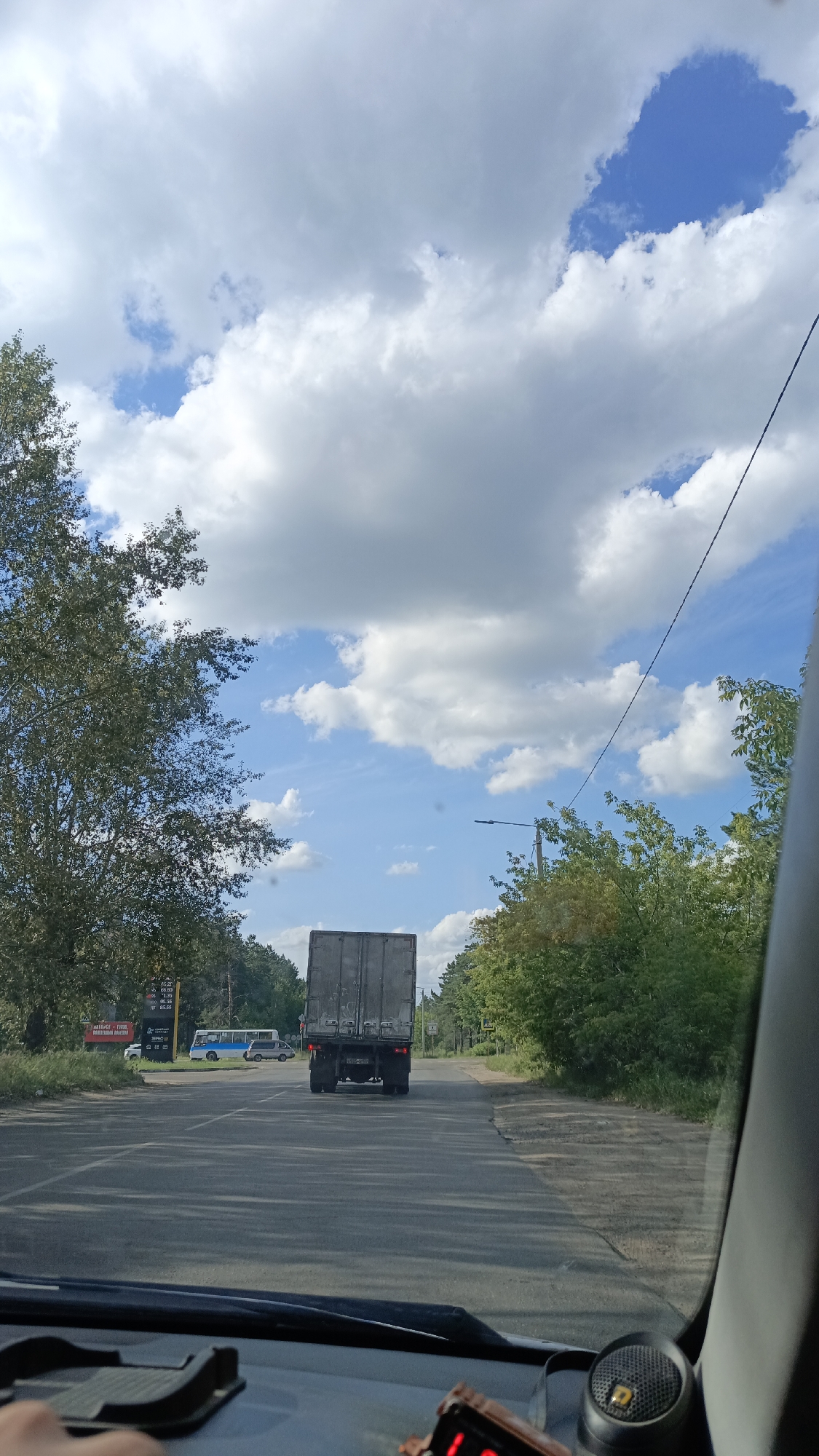 Driving a highway outside Angarsk on a clear summer morning.