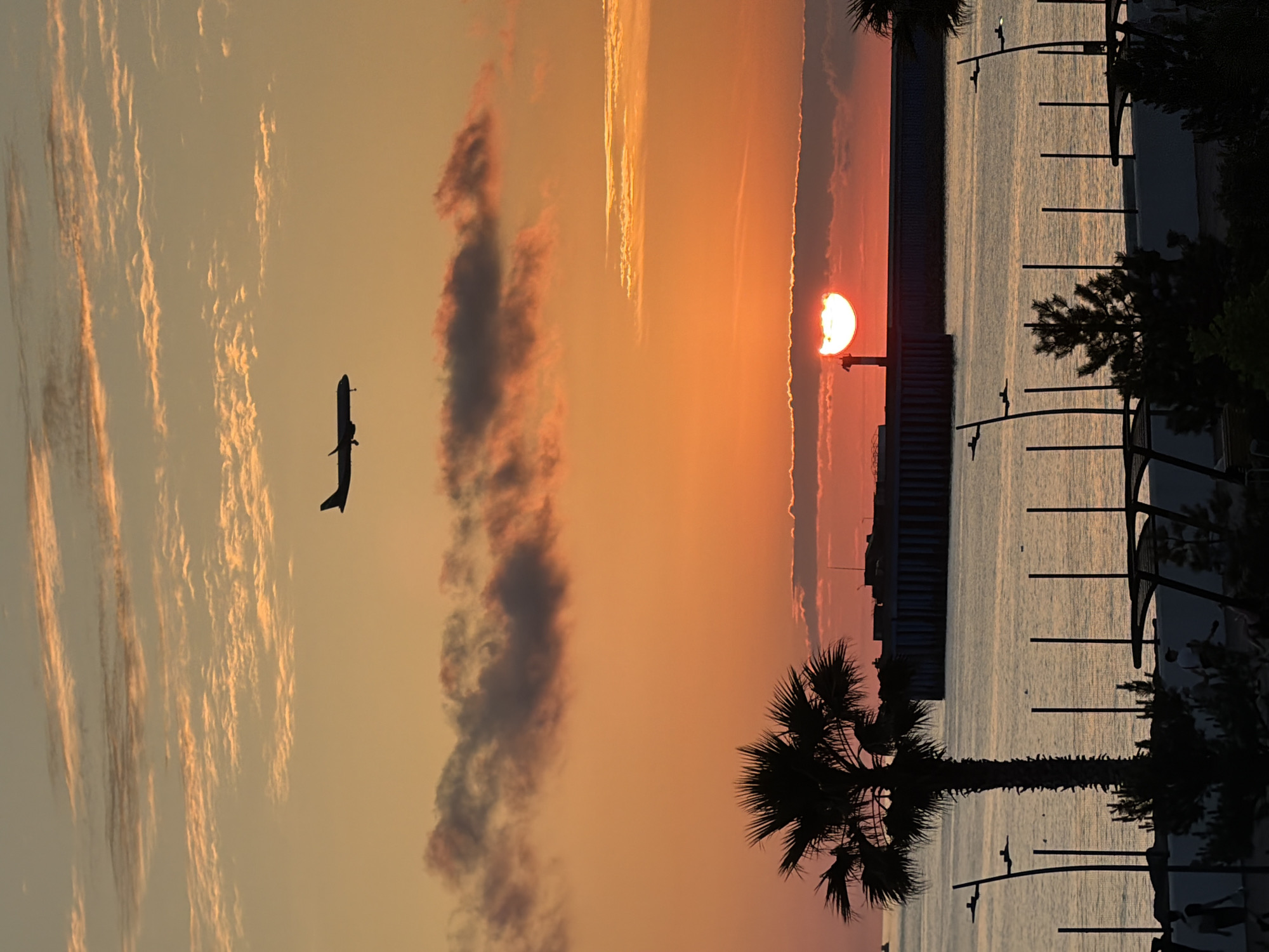 Sunset hour along the Black Sea coast in Sirius, Russia