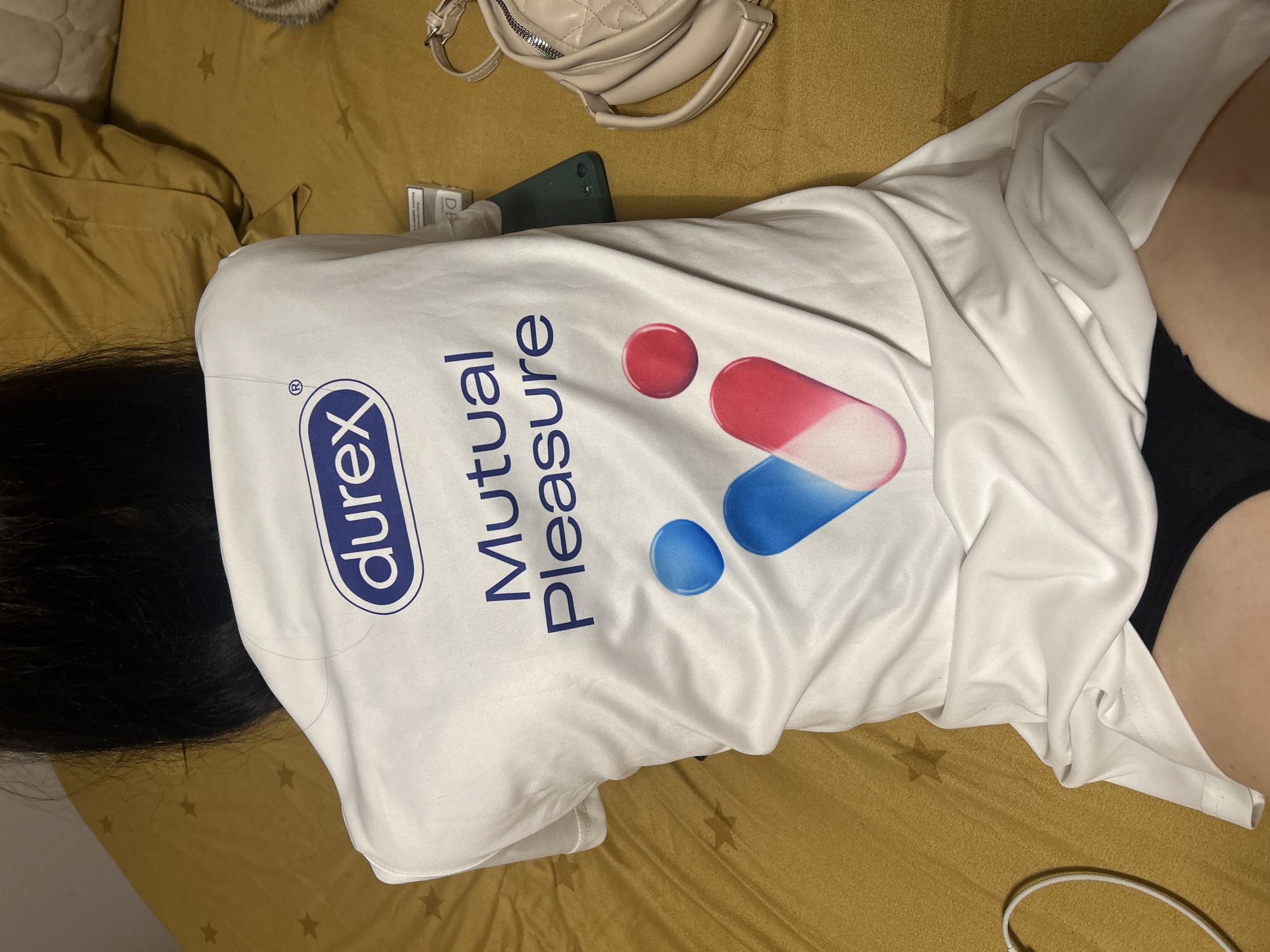 Person spotted wearing Durex promotional shirt in Burgas