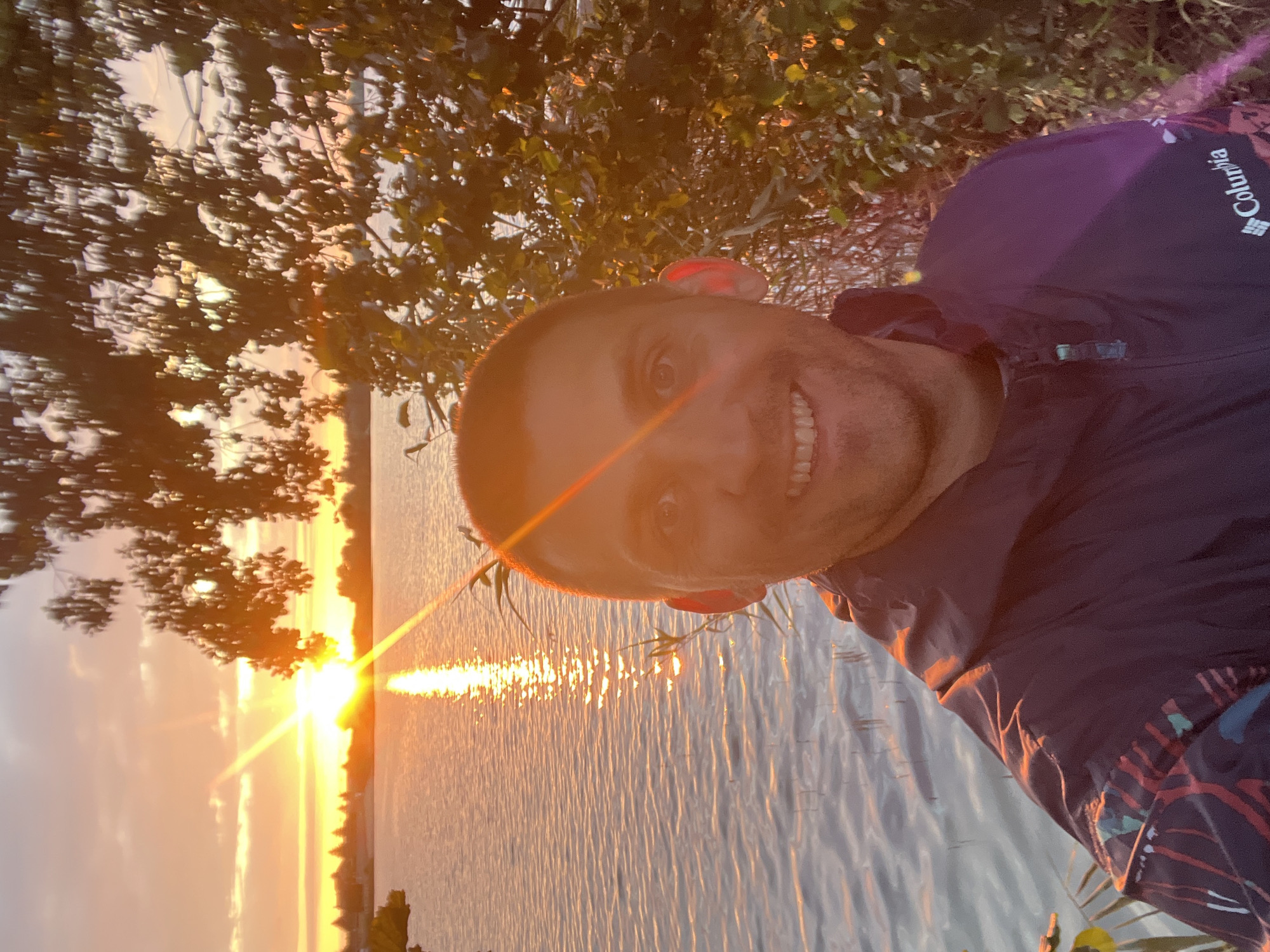 Golden sunset over a Ukrainian lakeside, multiple angles