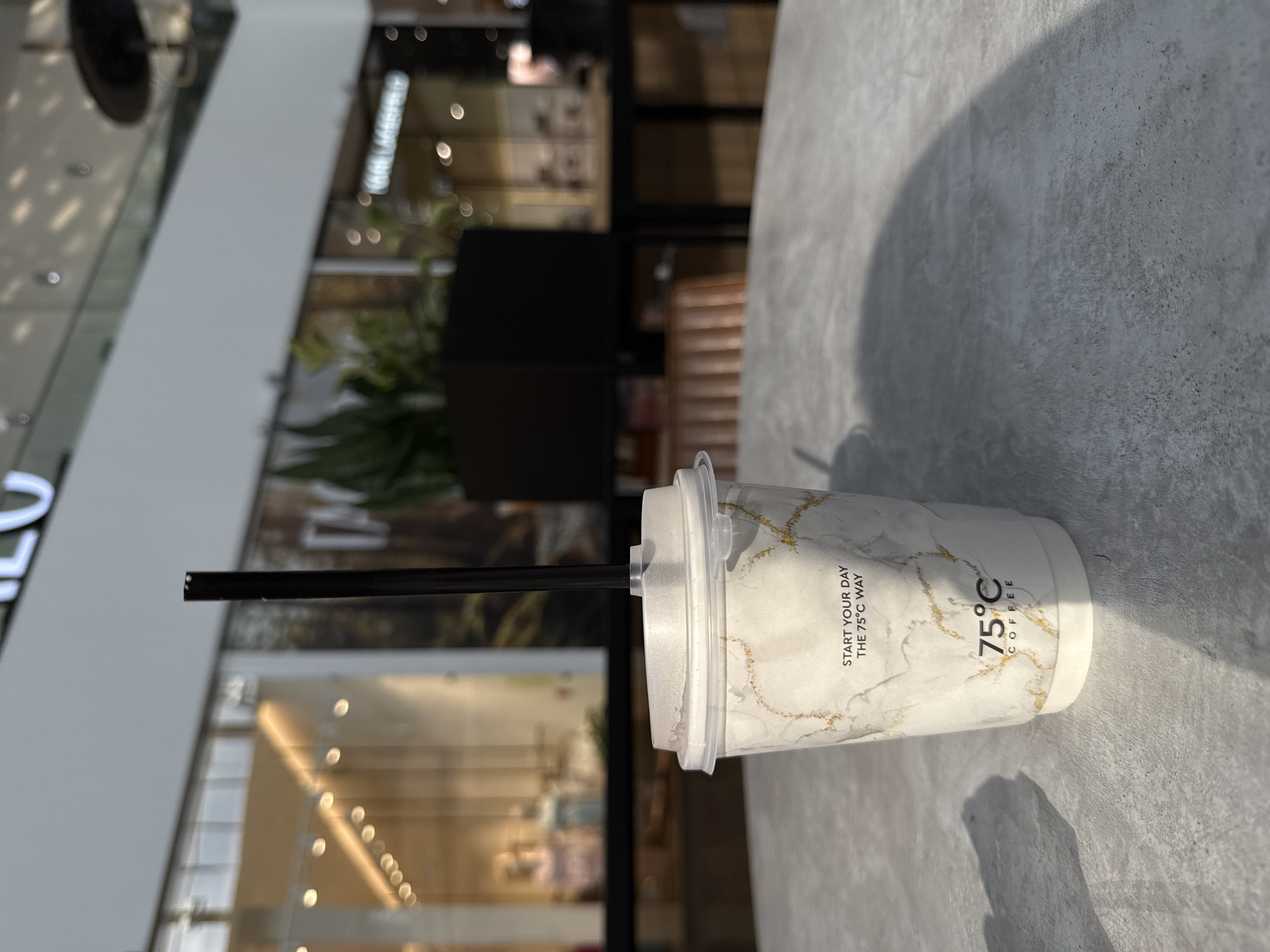 75°C branded coffee cup spotted in Krasnoyarsk