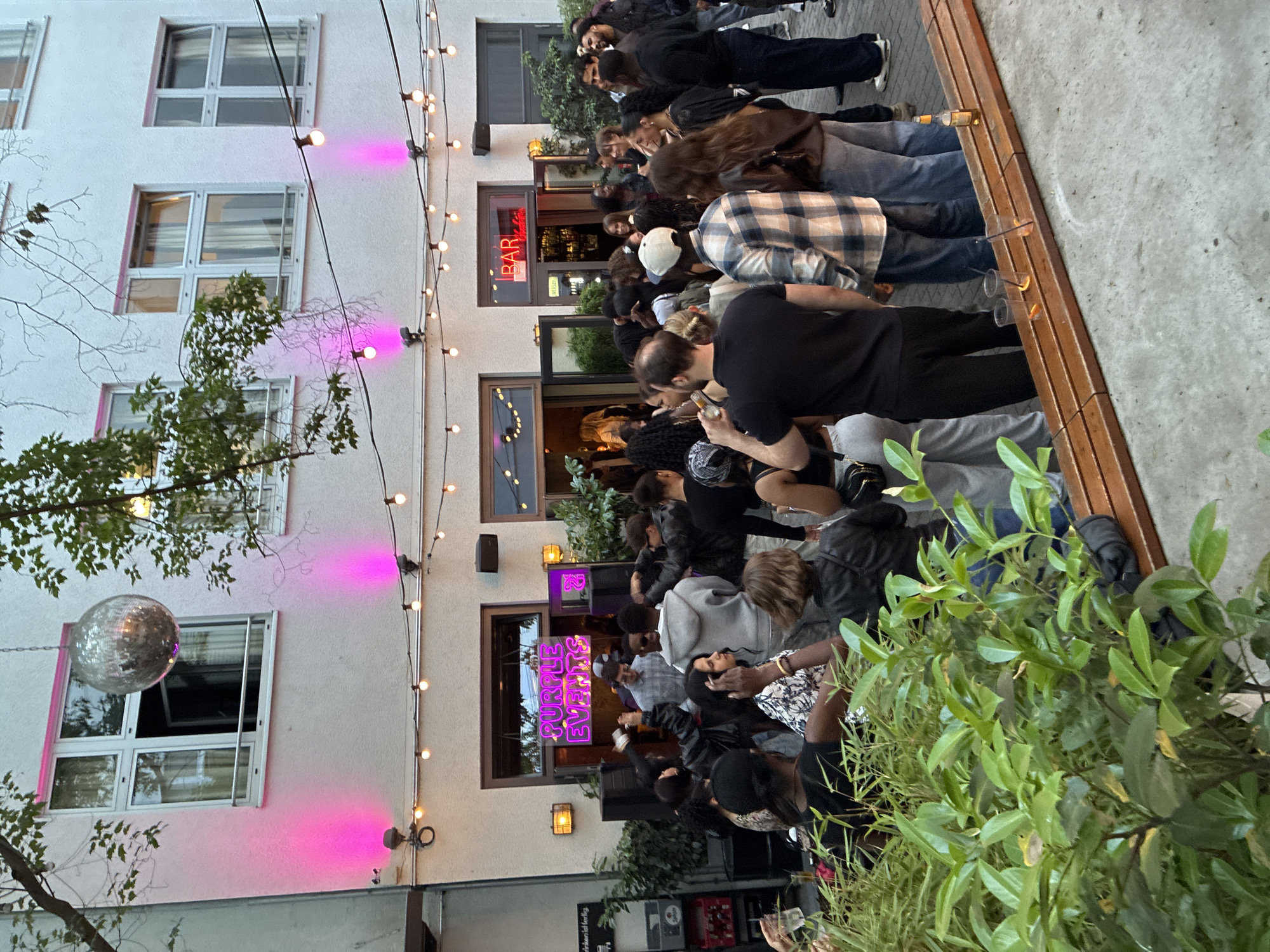 Evening courtyard event and golden hour street scenes in Berlin