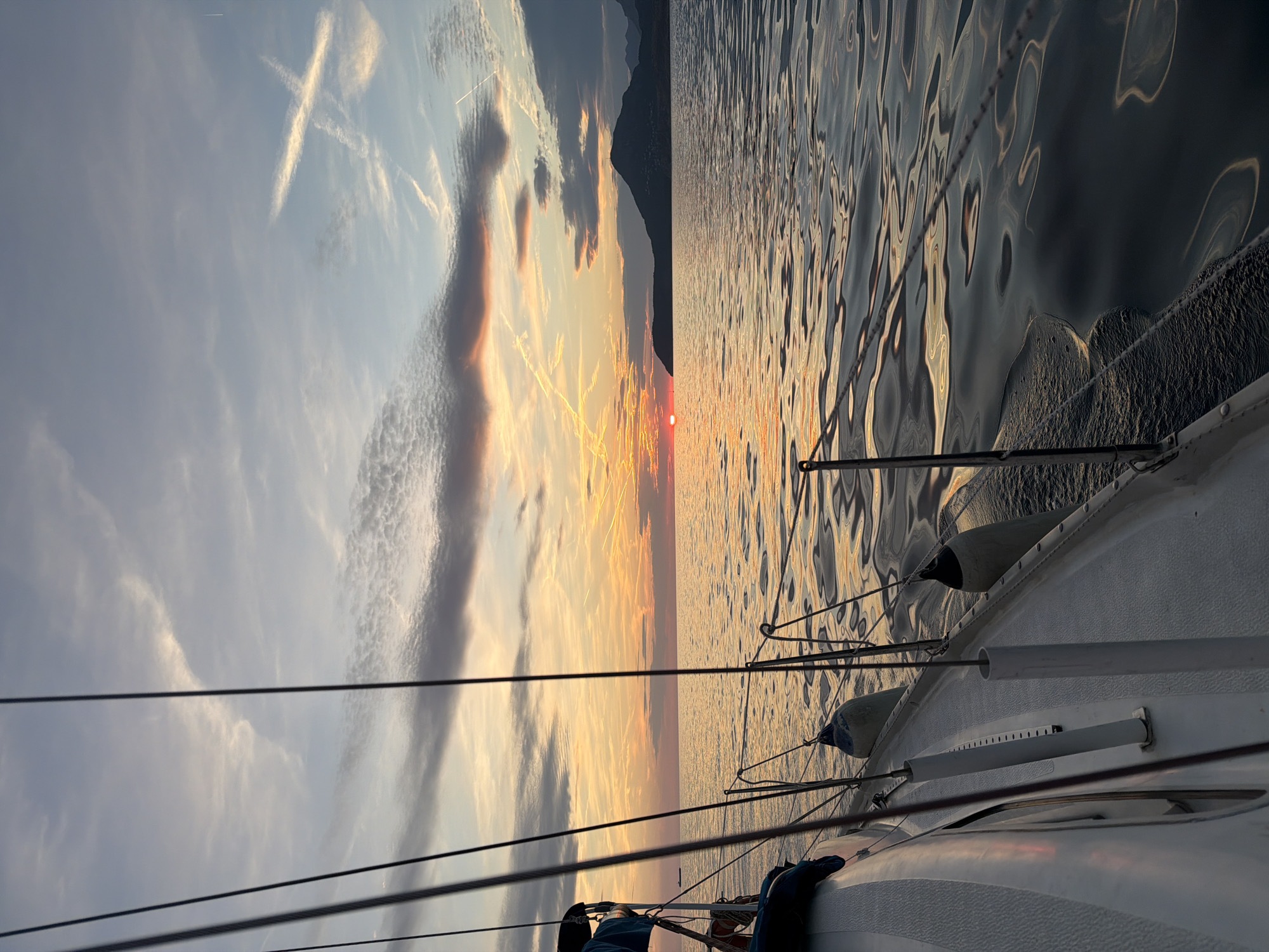Sunset sail on the Adriatic off Bar, Montenegro
