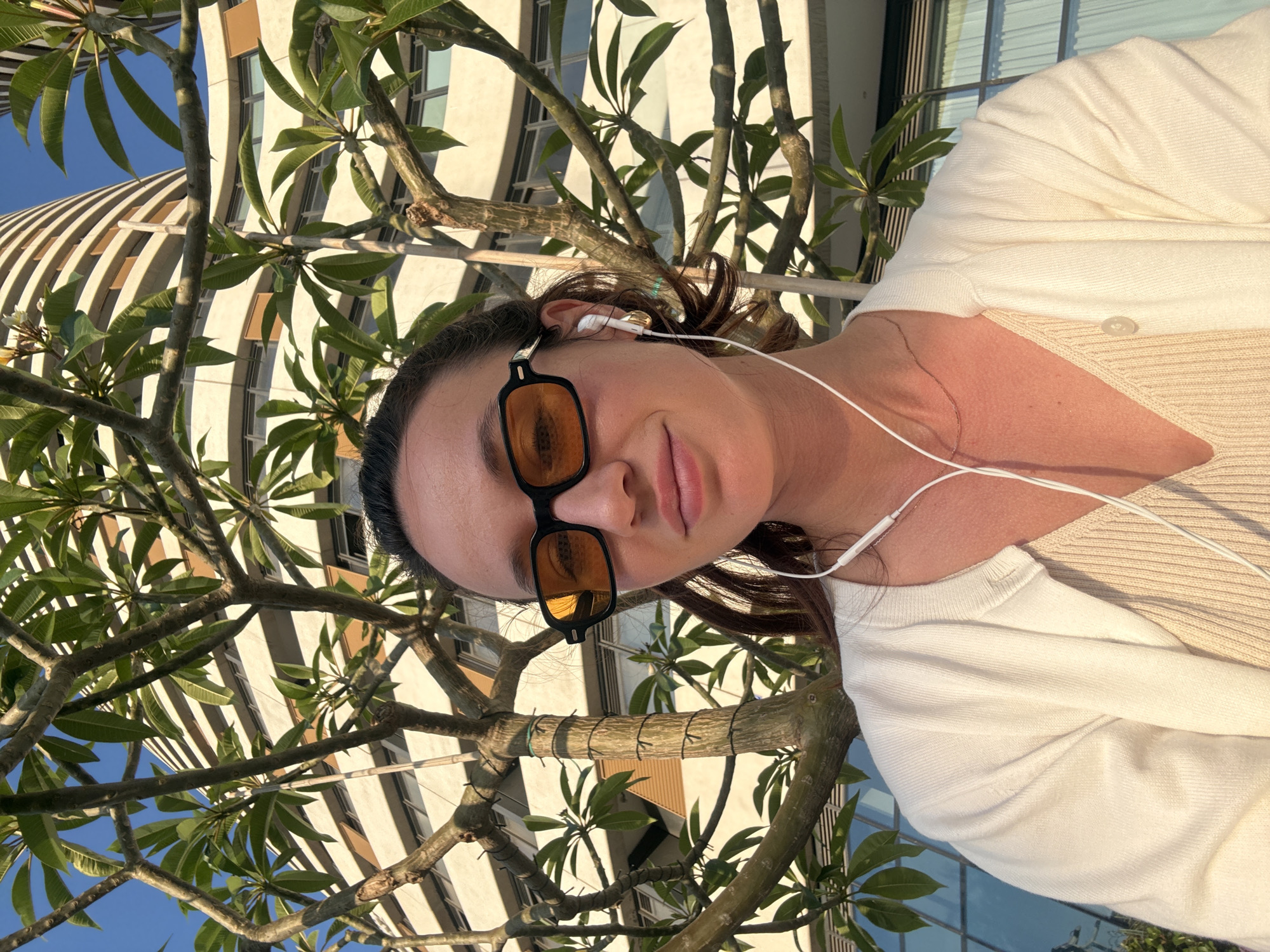 Woman photographed outdoors in Tel Aviv