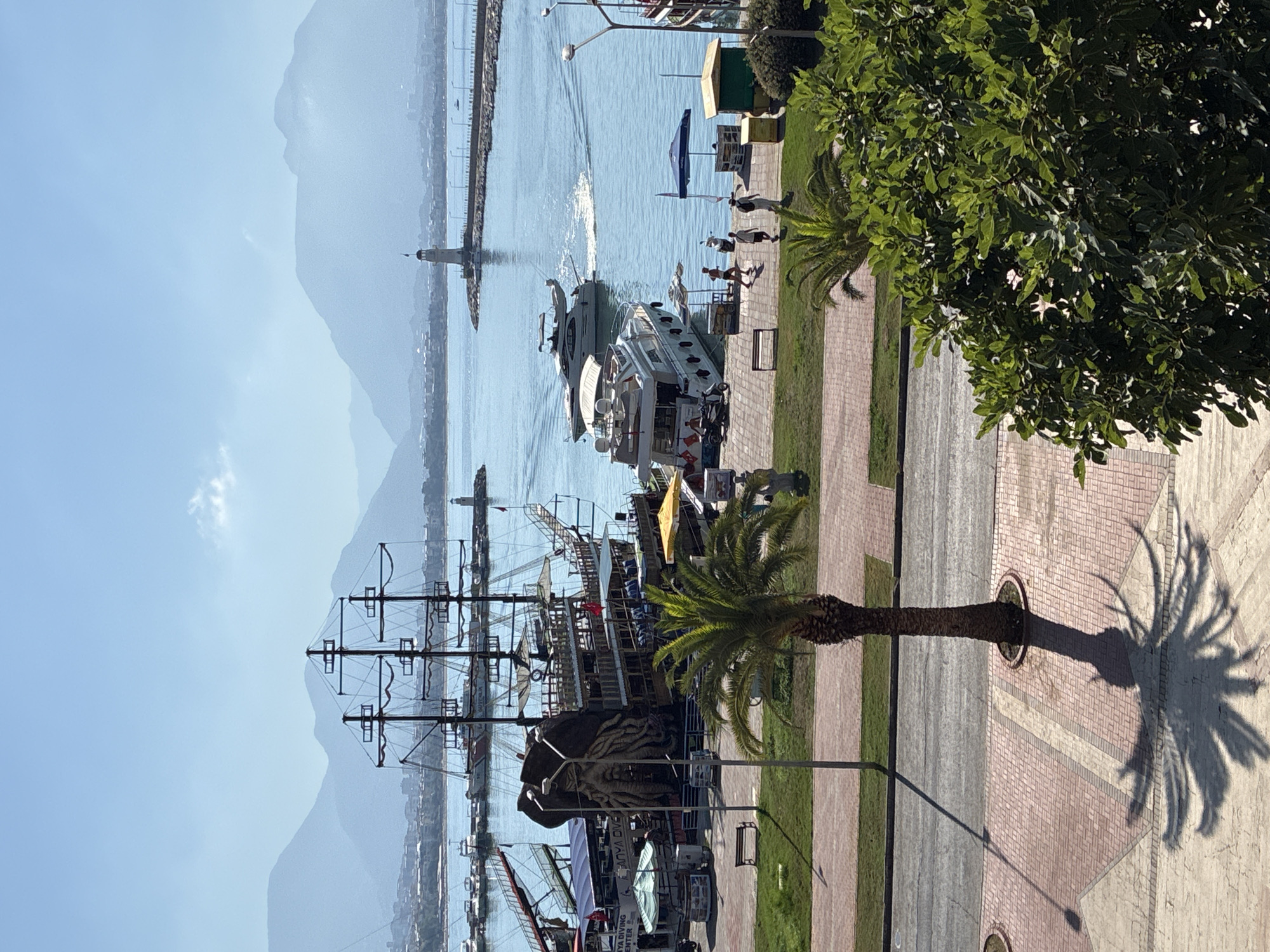 Alanya harbor on a sunny summer morning