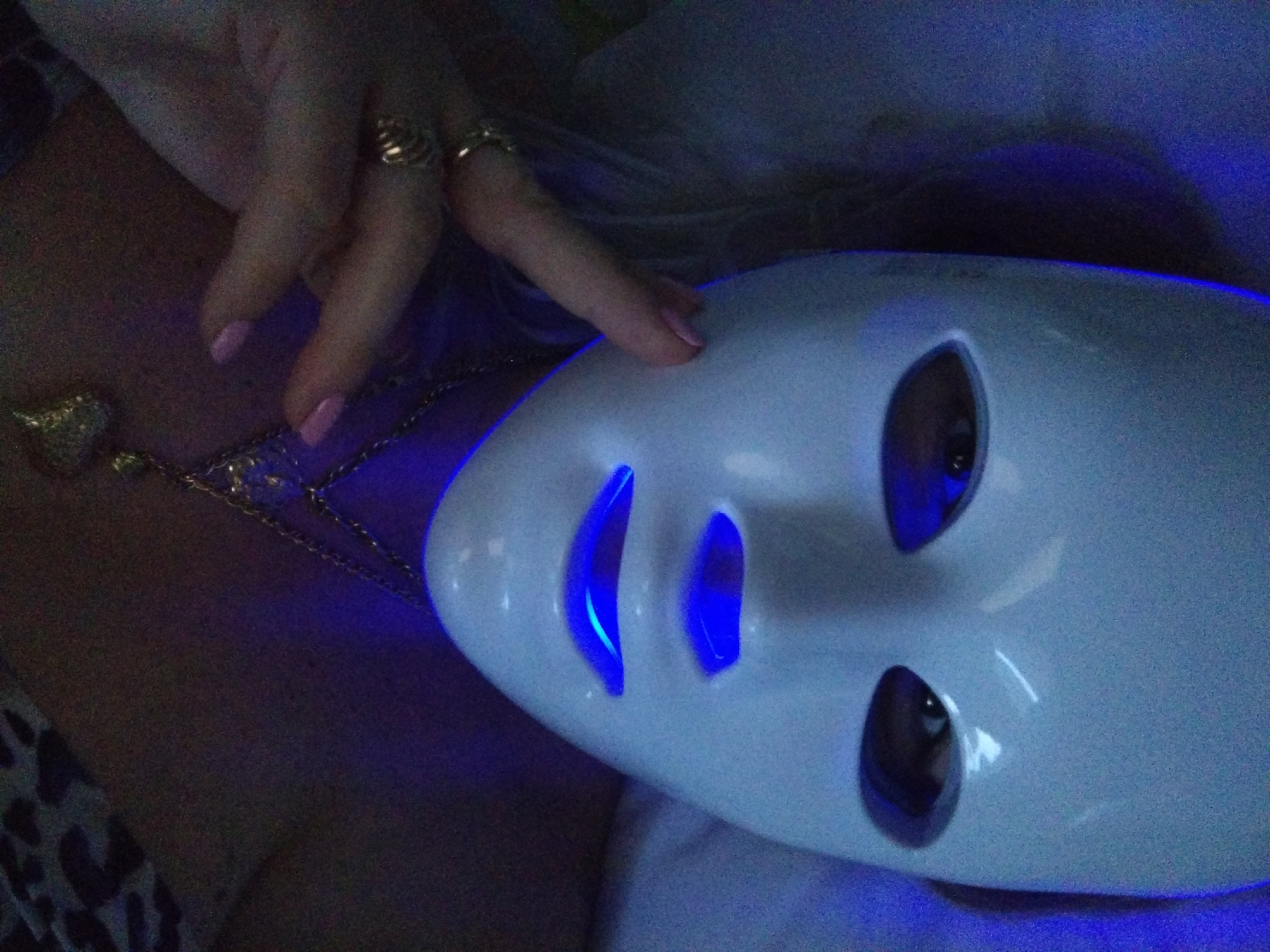 LED skincare session documented in Bulgarian city