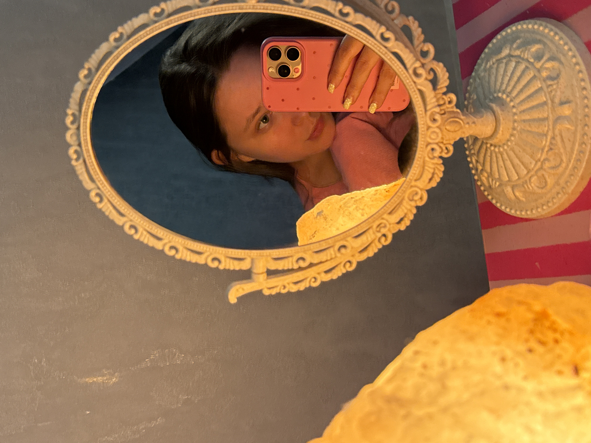 Mirror selfie series in a decorated room, Prikubanskiy