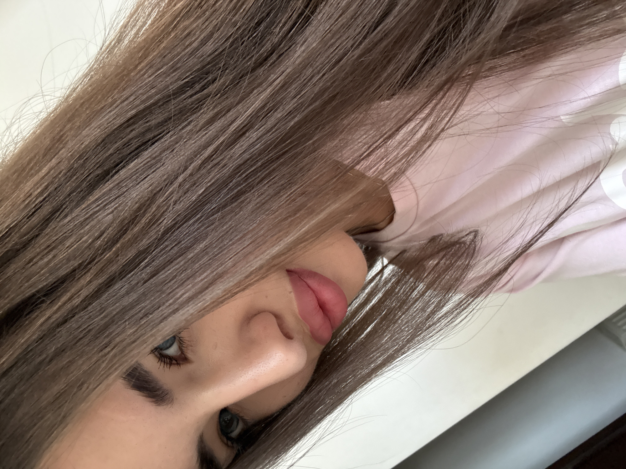 Selfie session in Chișinău, pink Barbie tee, glasses on and off