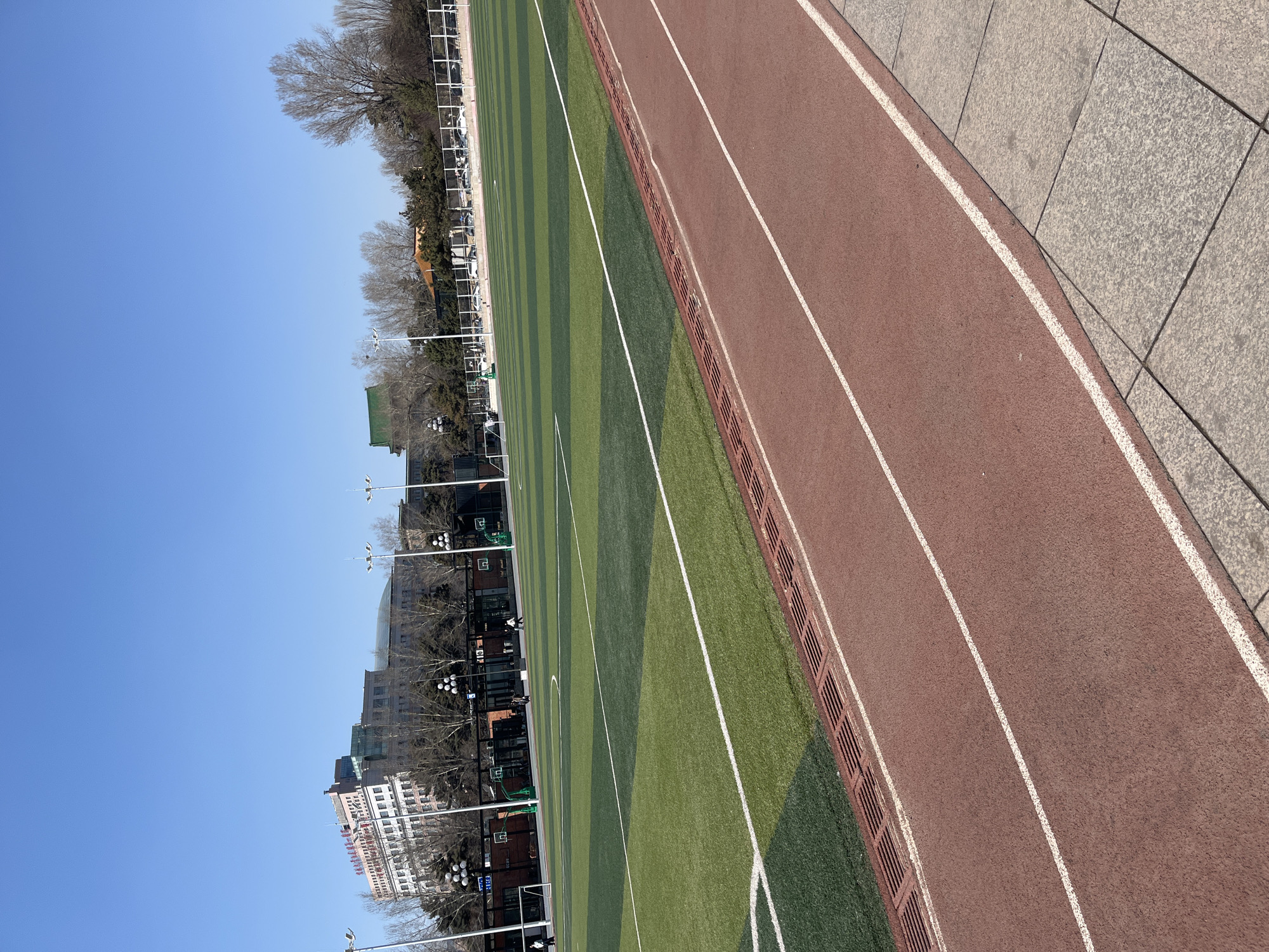 Early morning activity at Changchun athletic facility documented