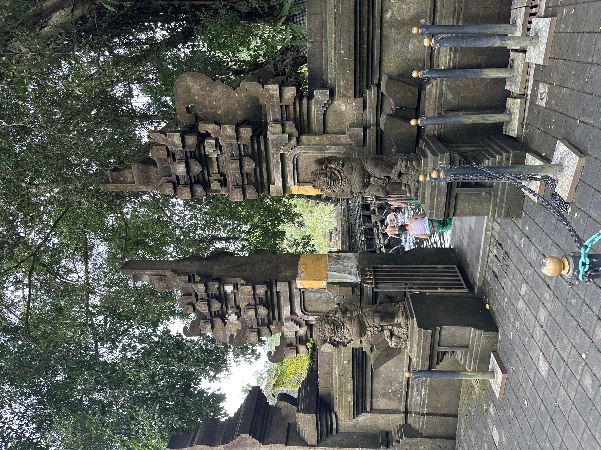 Morning ritual bathing observed at Tirta Empul Temple, Bali
