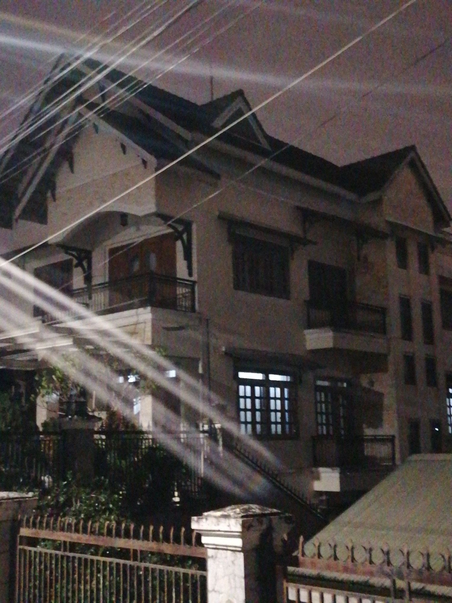 Night shots of a hillside home in Da Lat, Vietnam