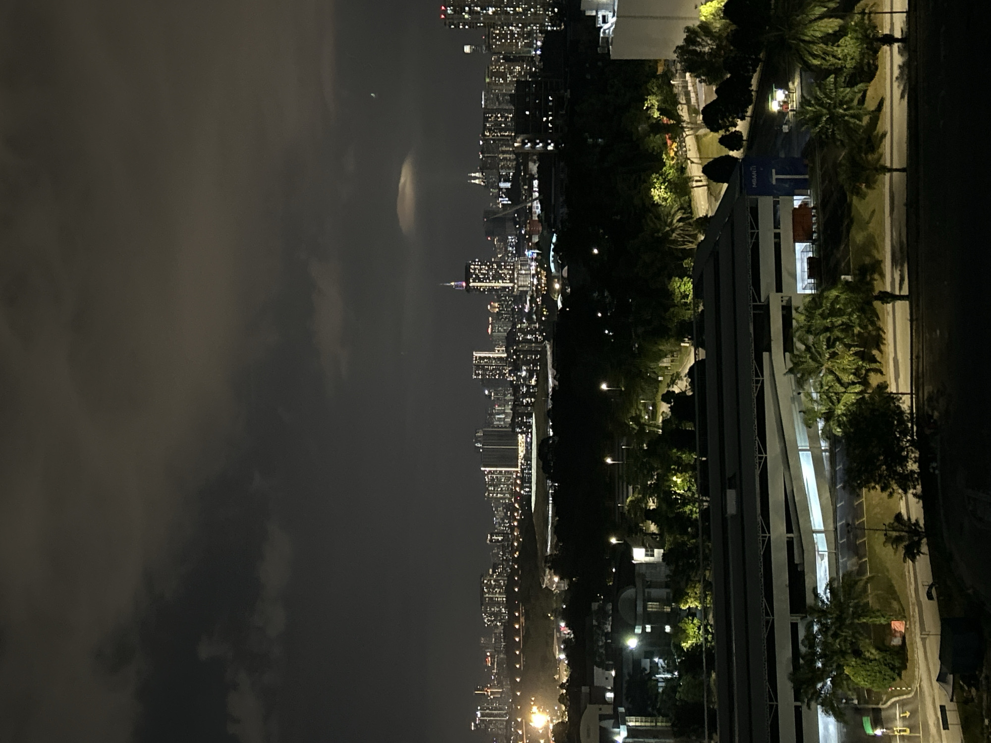 Nighttime Kuala Lumpur skyline captured from elevated viewpoint