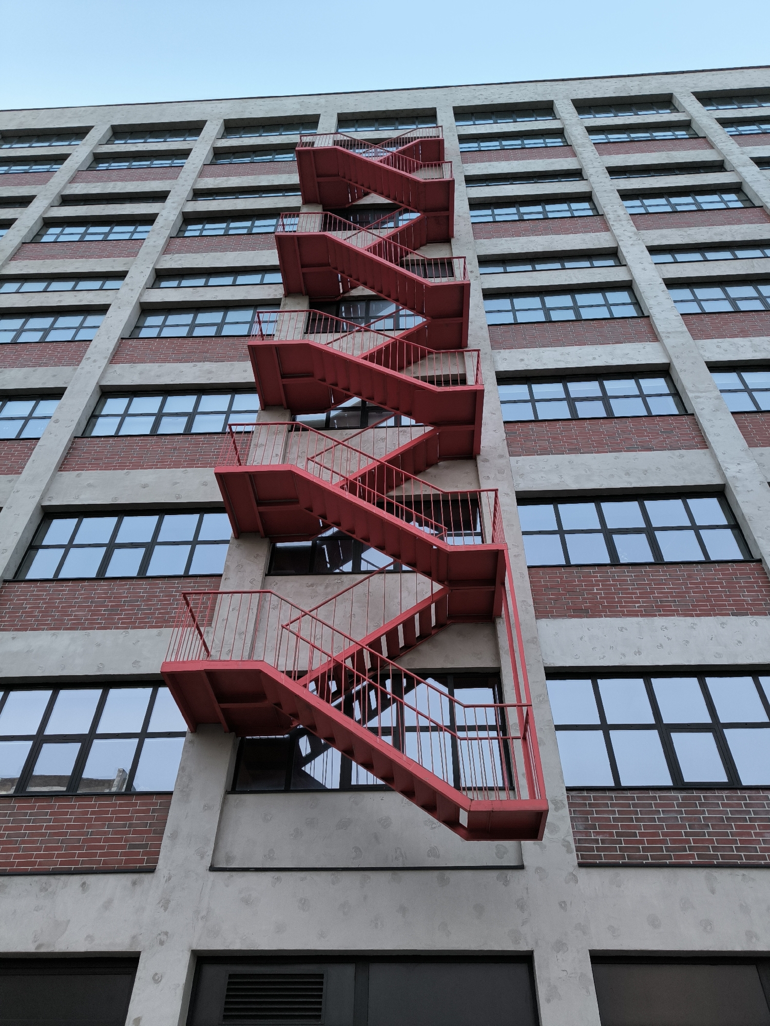 Industrial structures documented in Belgrade during evening hours