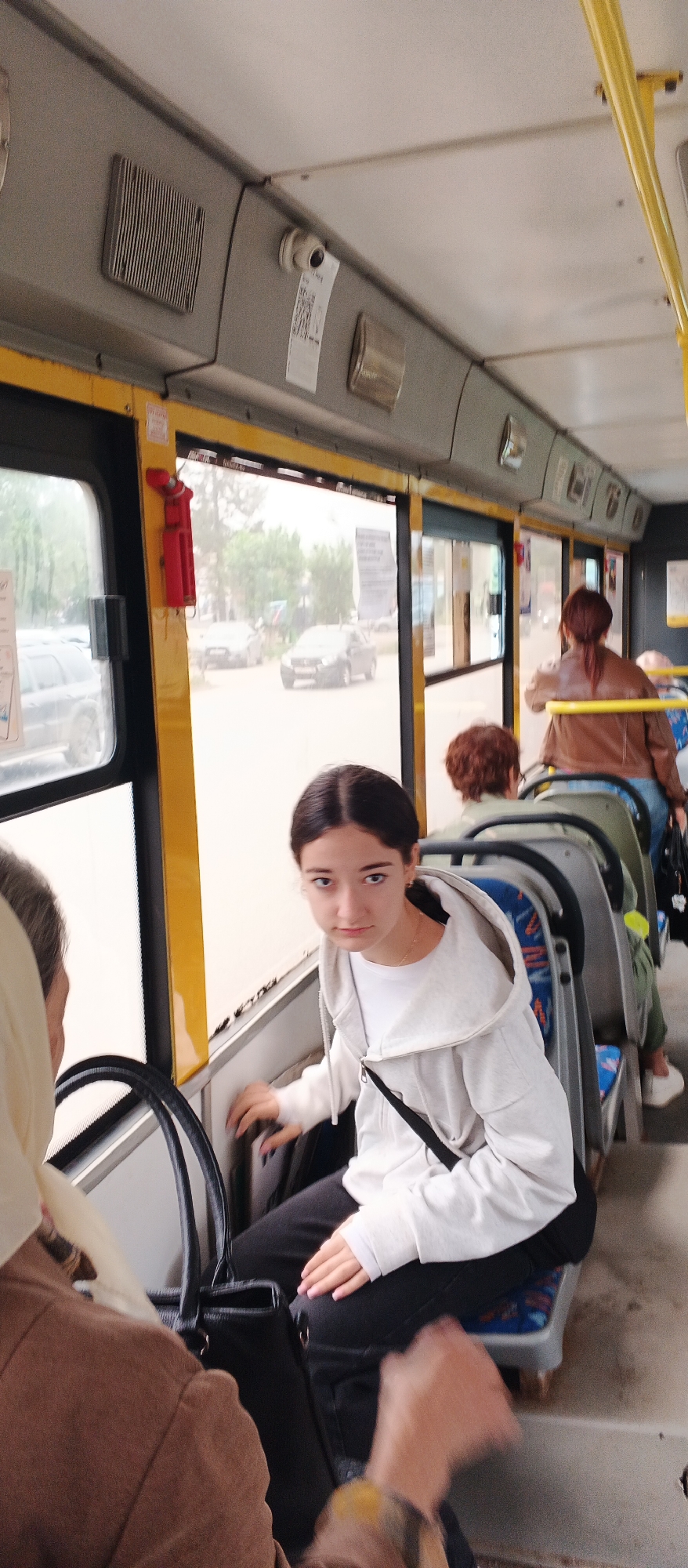 Morning commute scenes aboard Izhevsk city buses