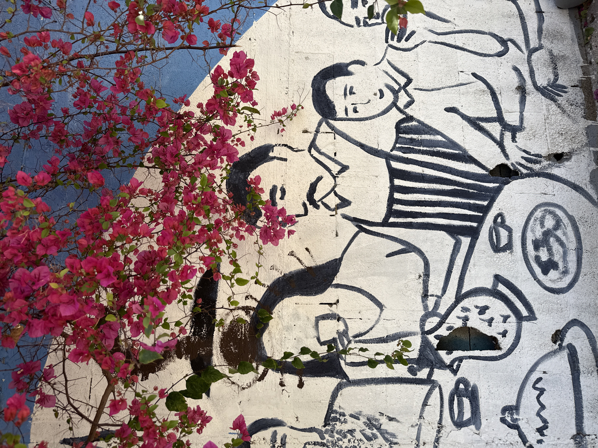 Urban scenes and decorative elements documented across Tel-Aviv
