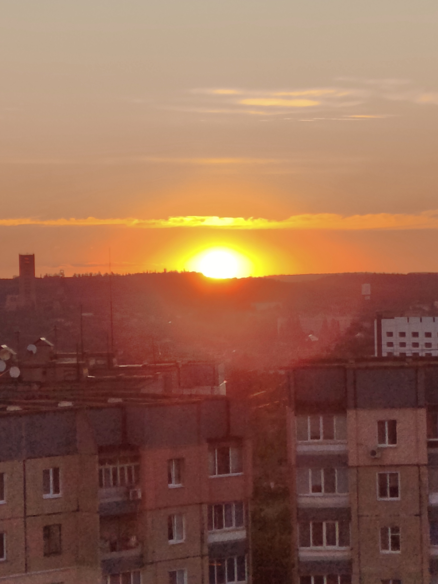 Evening scenes from Kryvyi Rih: sunsets, city nights, dog playtime