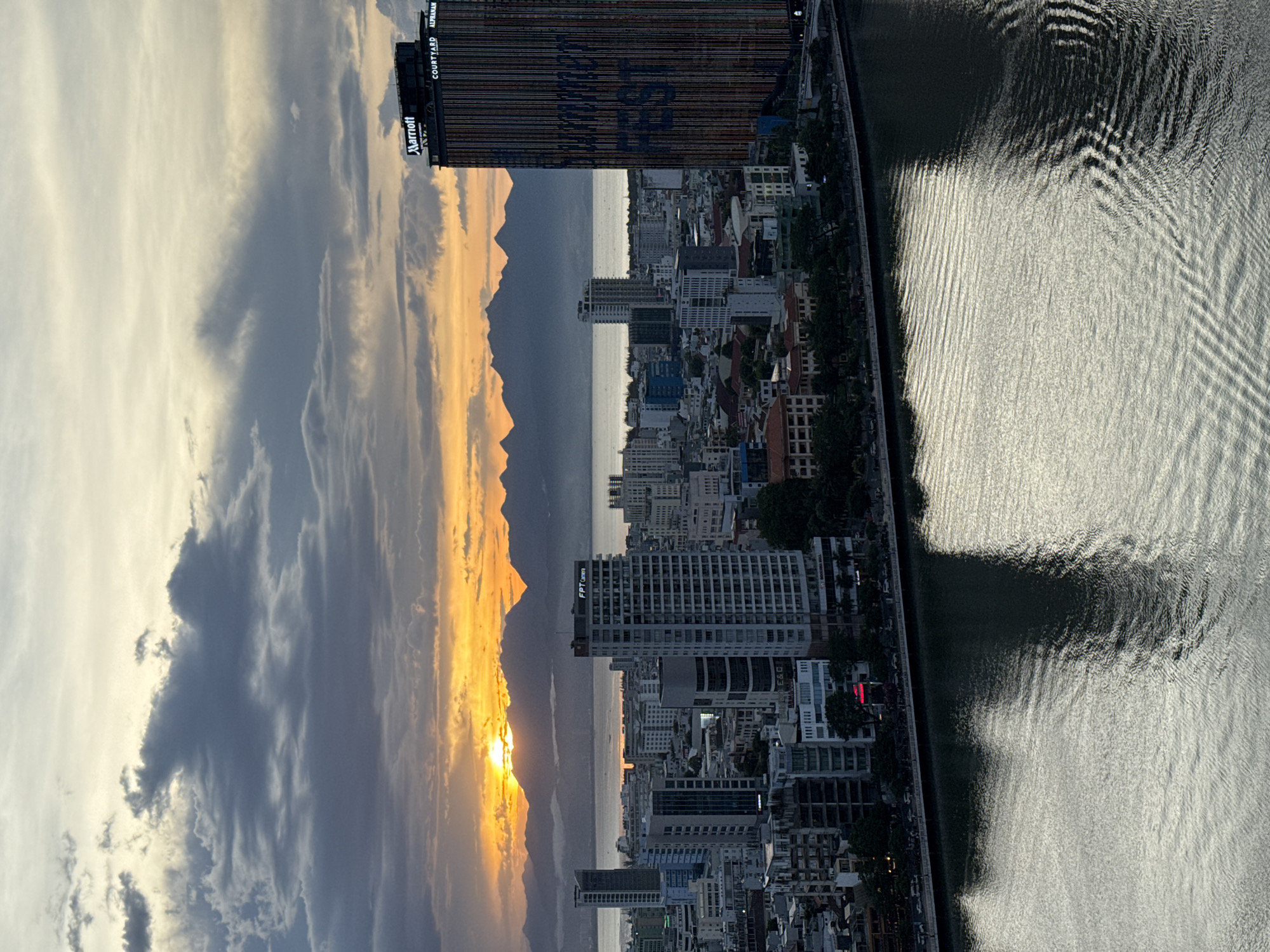 Da Nang's Han River at golden hour, multiple angles