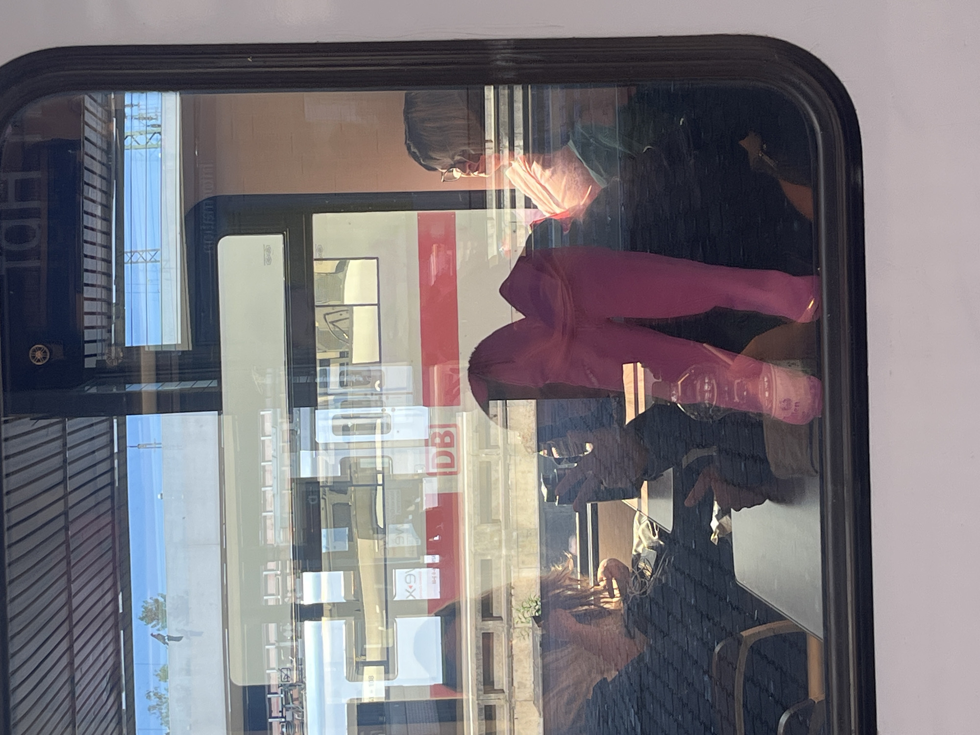Train journey documented through Saarbrücken's railway landscape