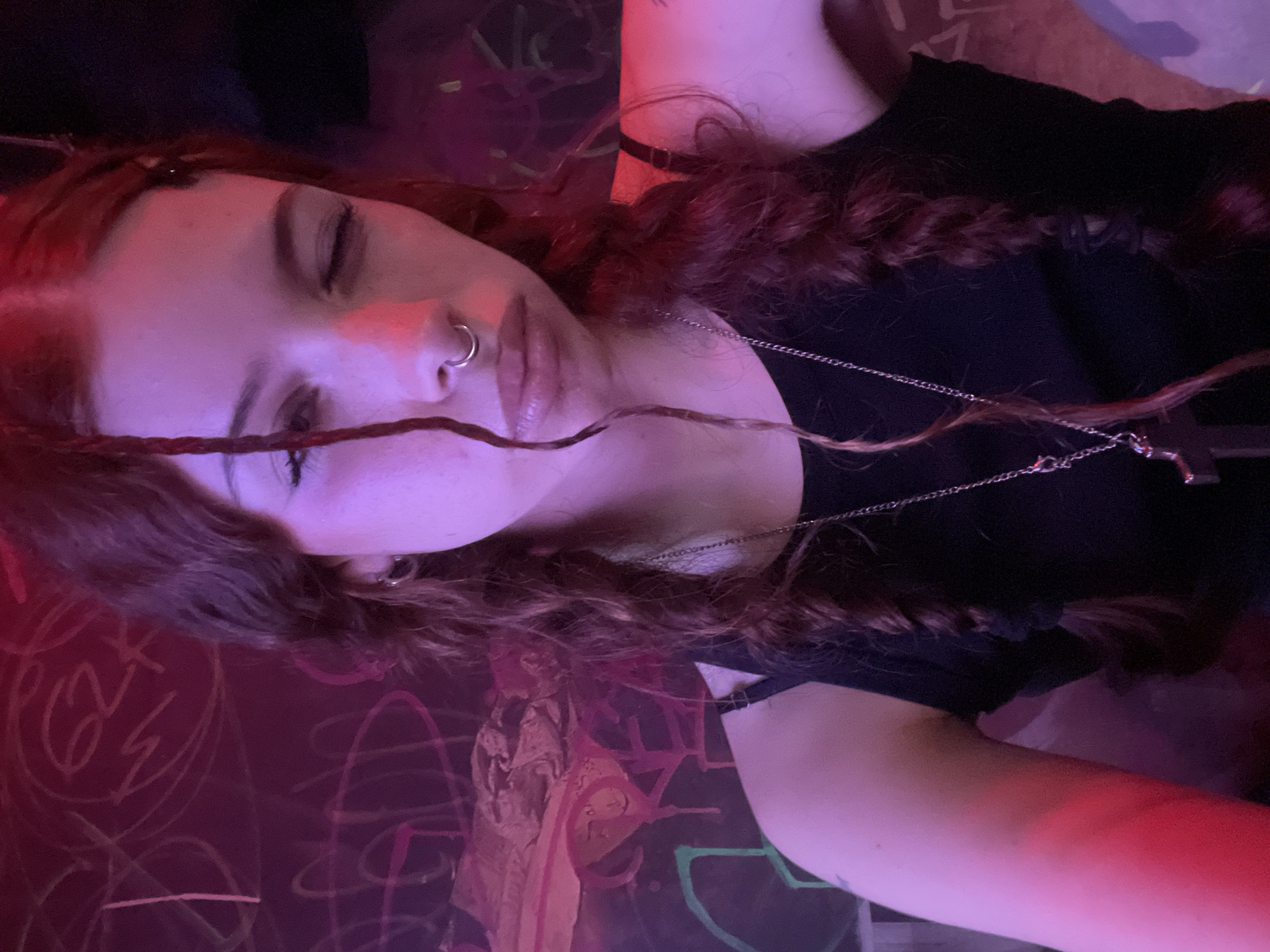 Woman with braids photographed on surfaces in Buenos Aires