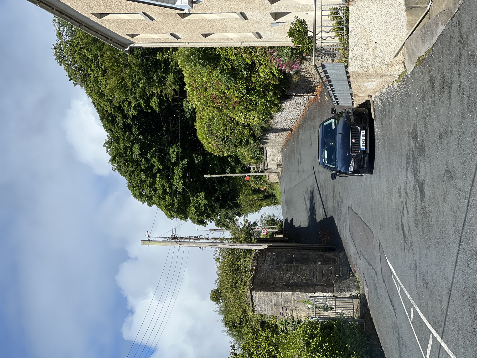 Mountcharles village streets and skies on a stormy summer morning