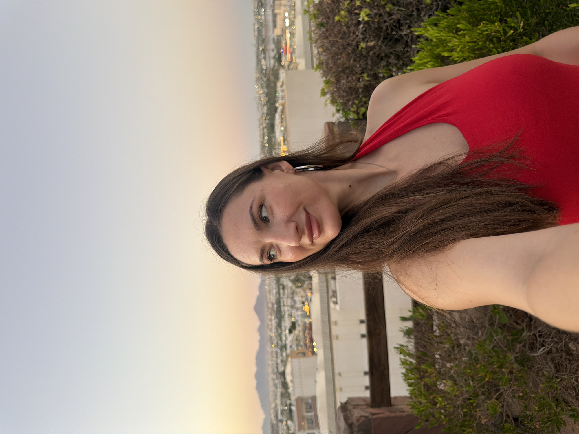 Sunset evening at a Sharm El Sheikh resort, Red Sea views