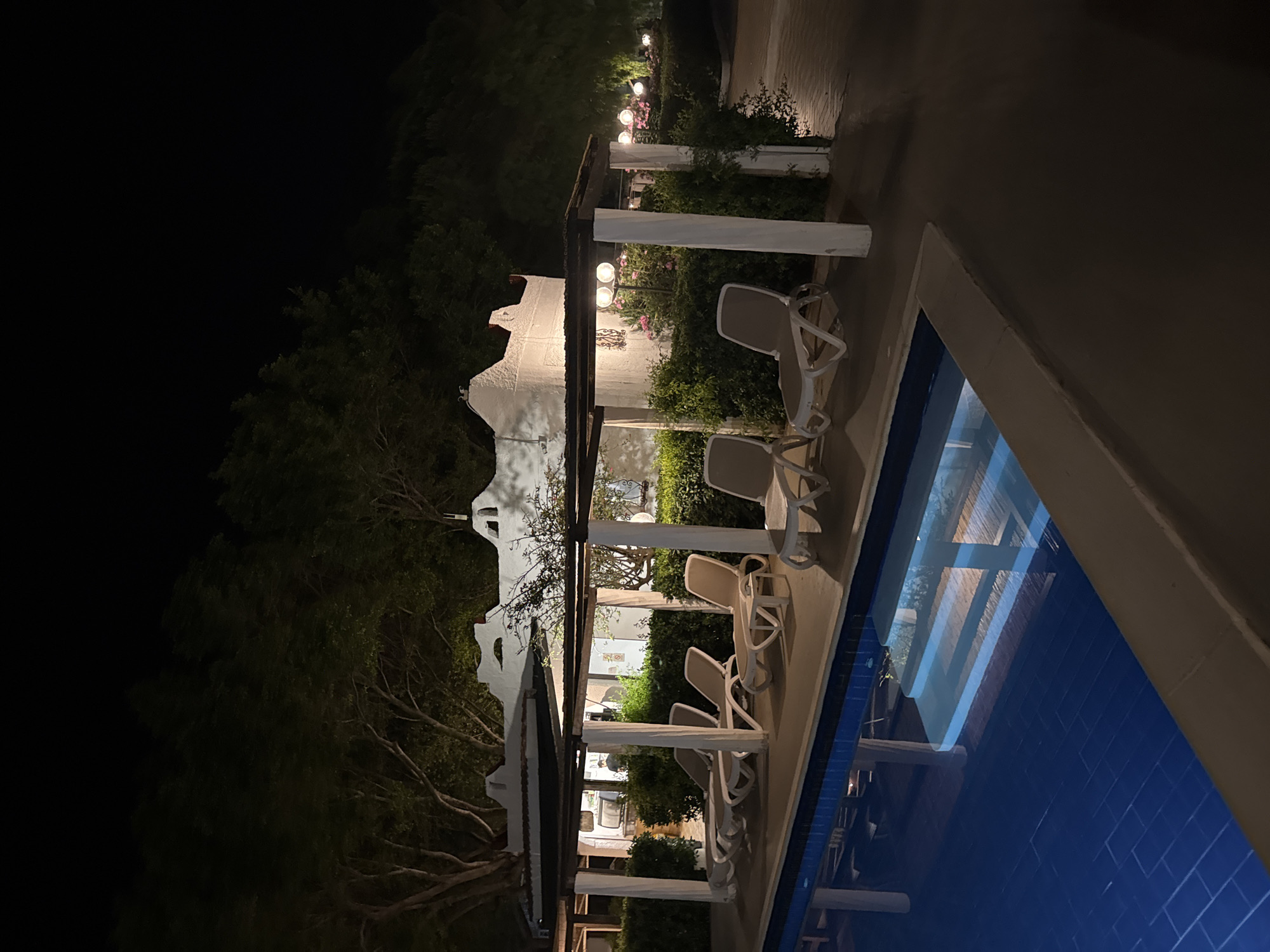 Nighttime resort performance documented in Isola delle Femmine, Italy