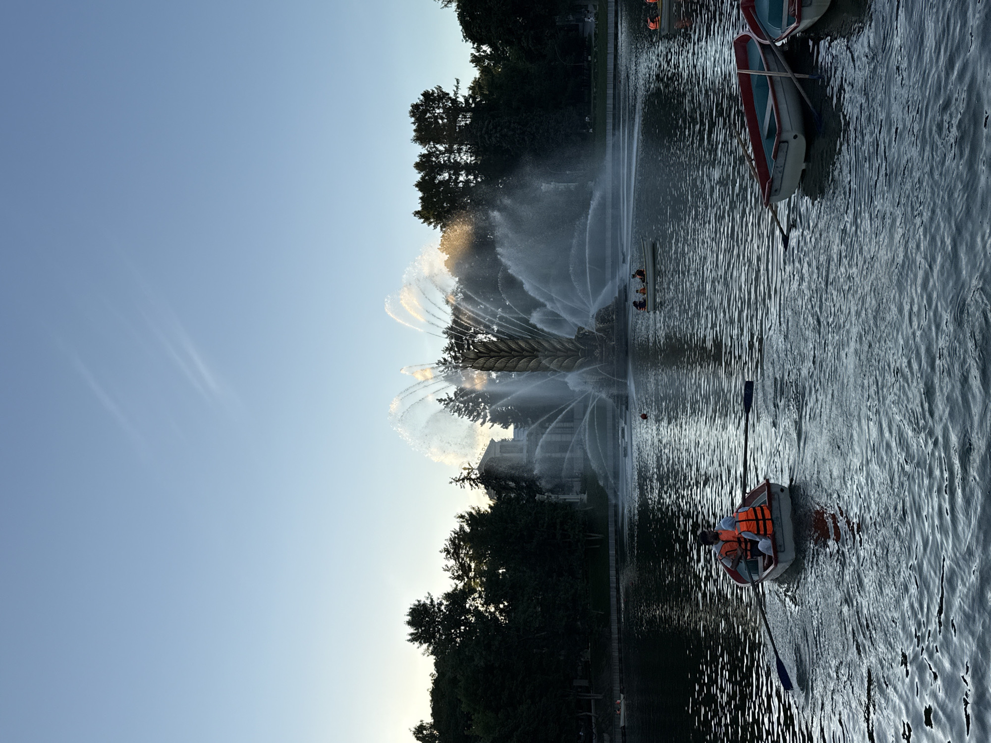 Afternoon on the water at a Moscow park lake