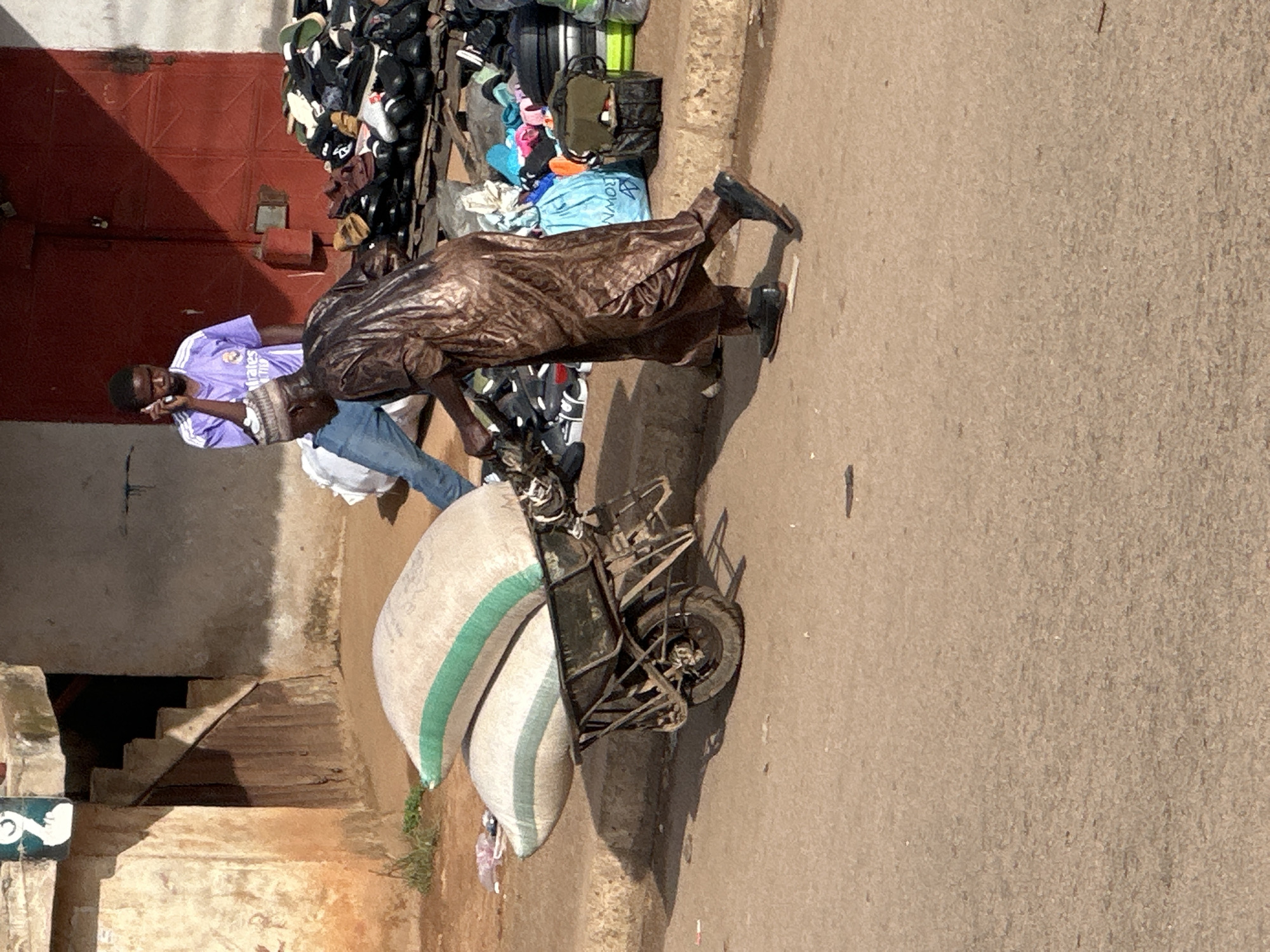 Morning street scenes across Bukuru, Nigeria markets and roads
