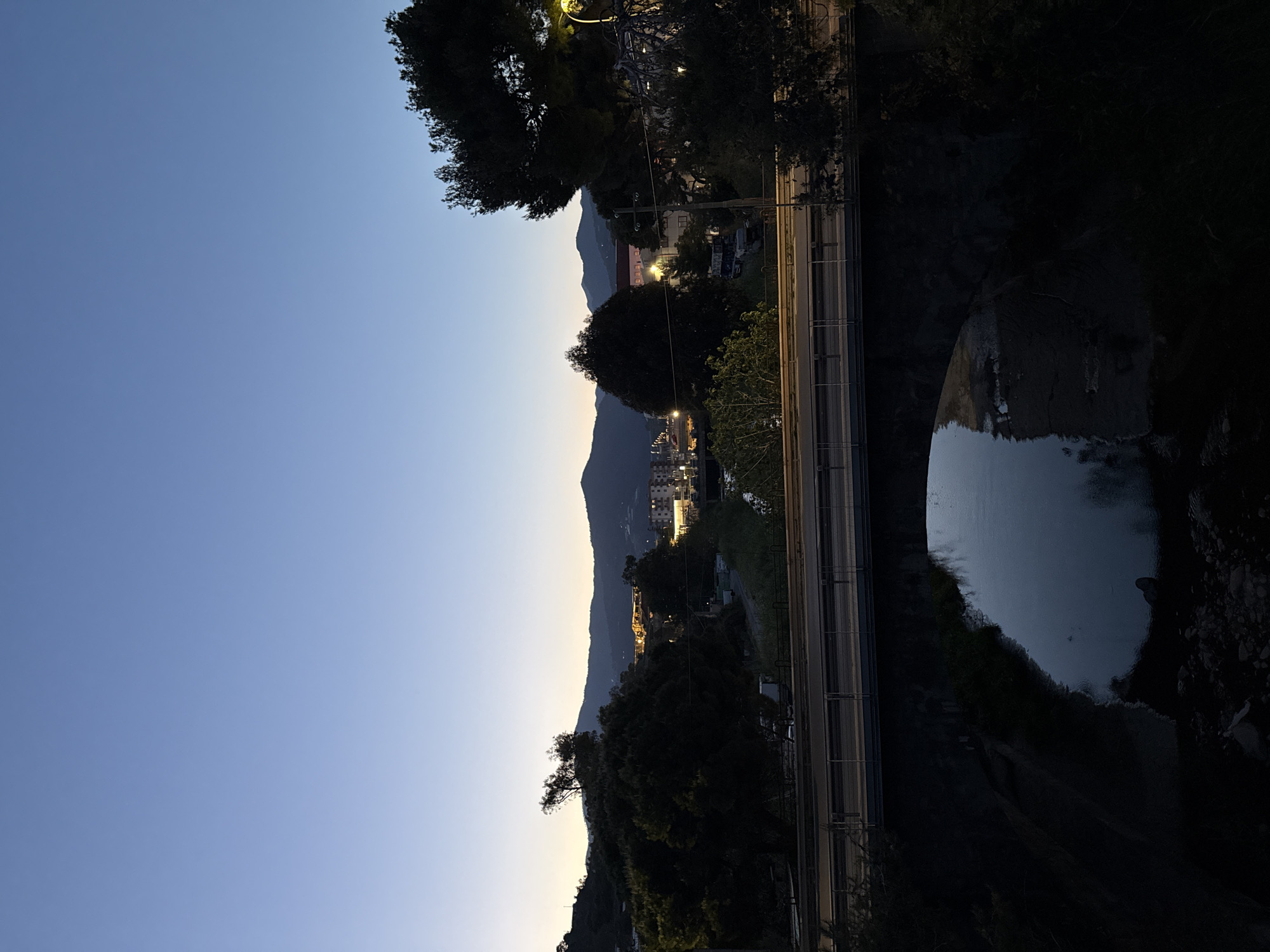 Twilight landscape documented in Sanremo, Italy