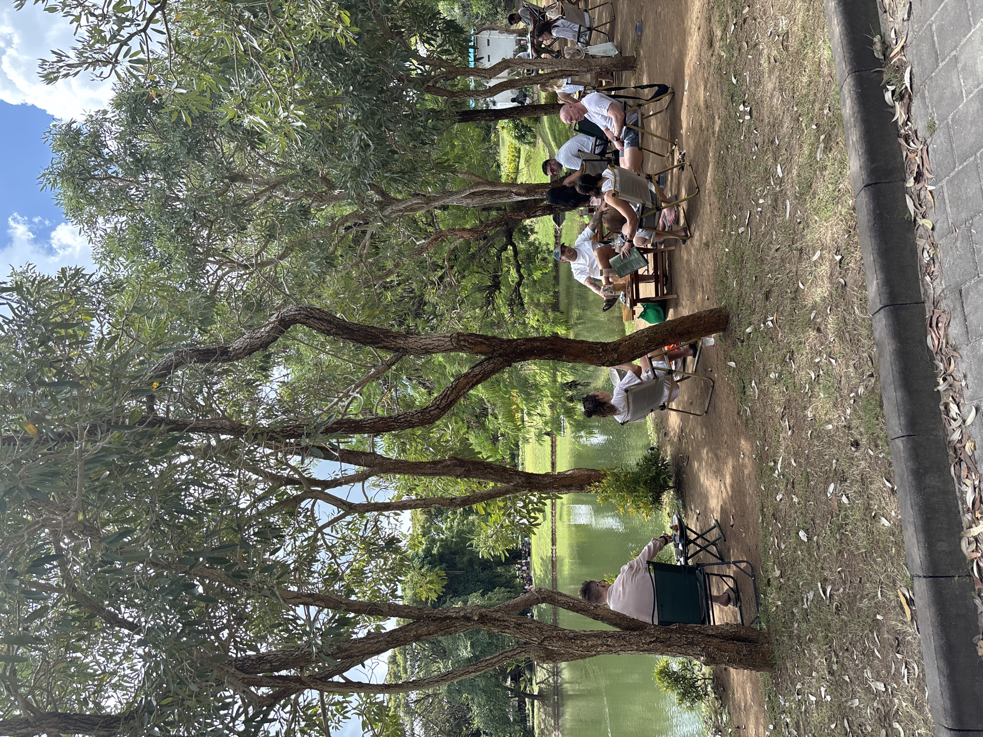 Morning lakeside gathering with dining documented in Kuta Selatan