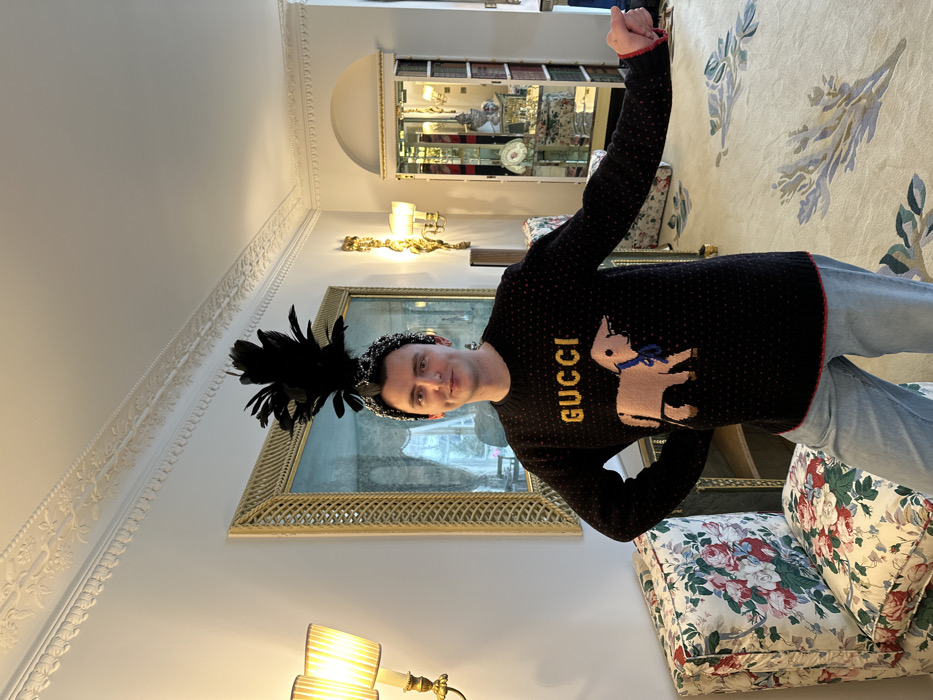 Designer fashion spotted in luxury Central London interior