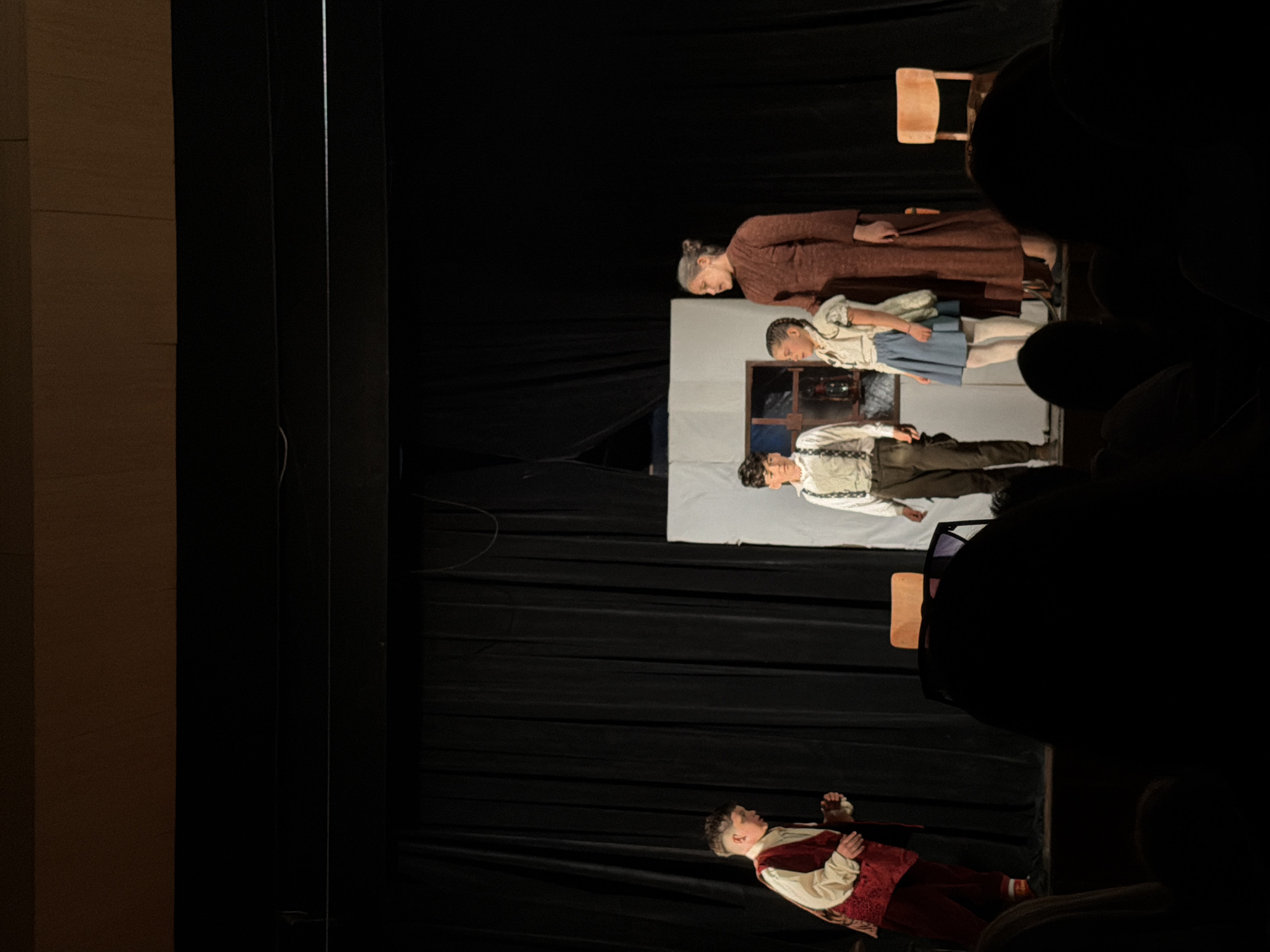 Theater performance with four actors observed in Pleven