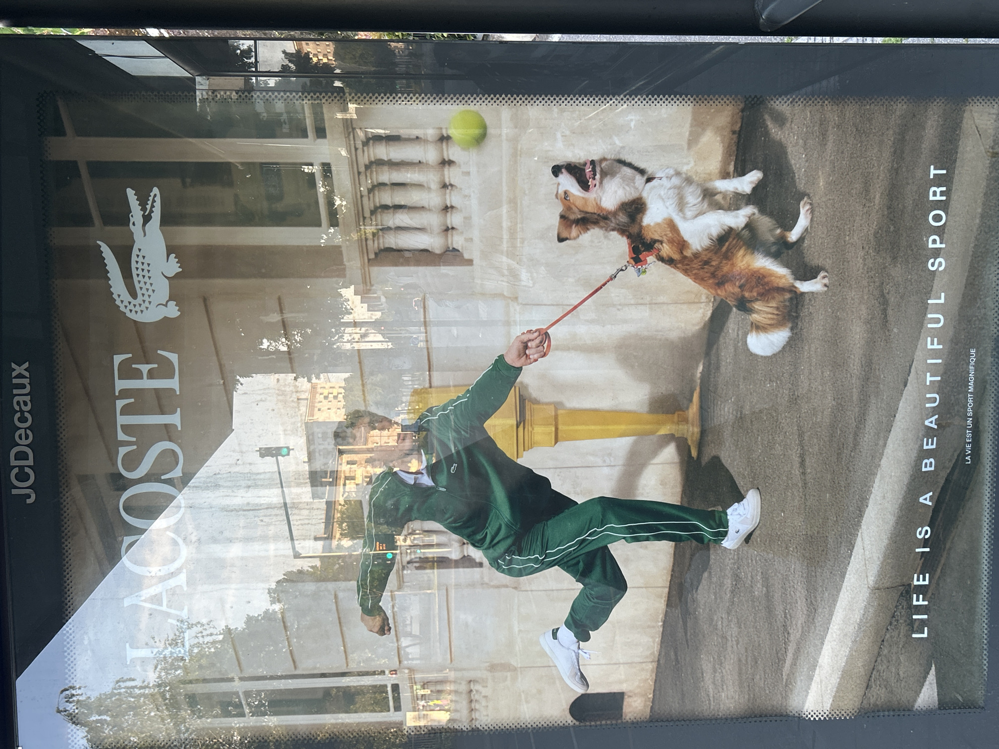 Lacoste tennis ad spotted at Strasbourg bus stop