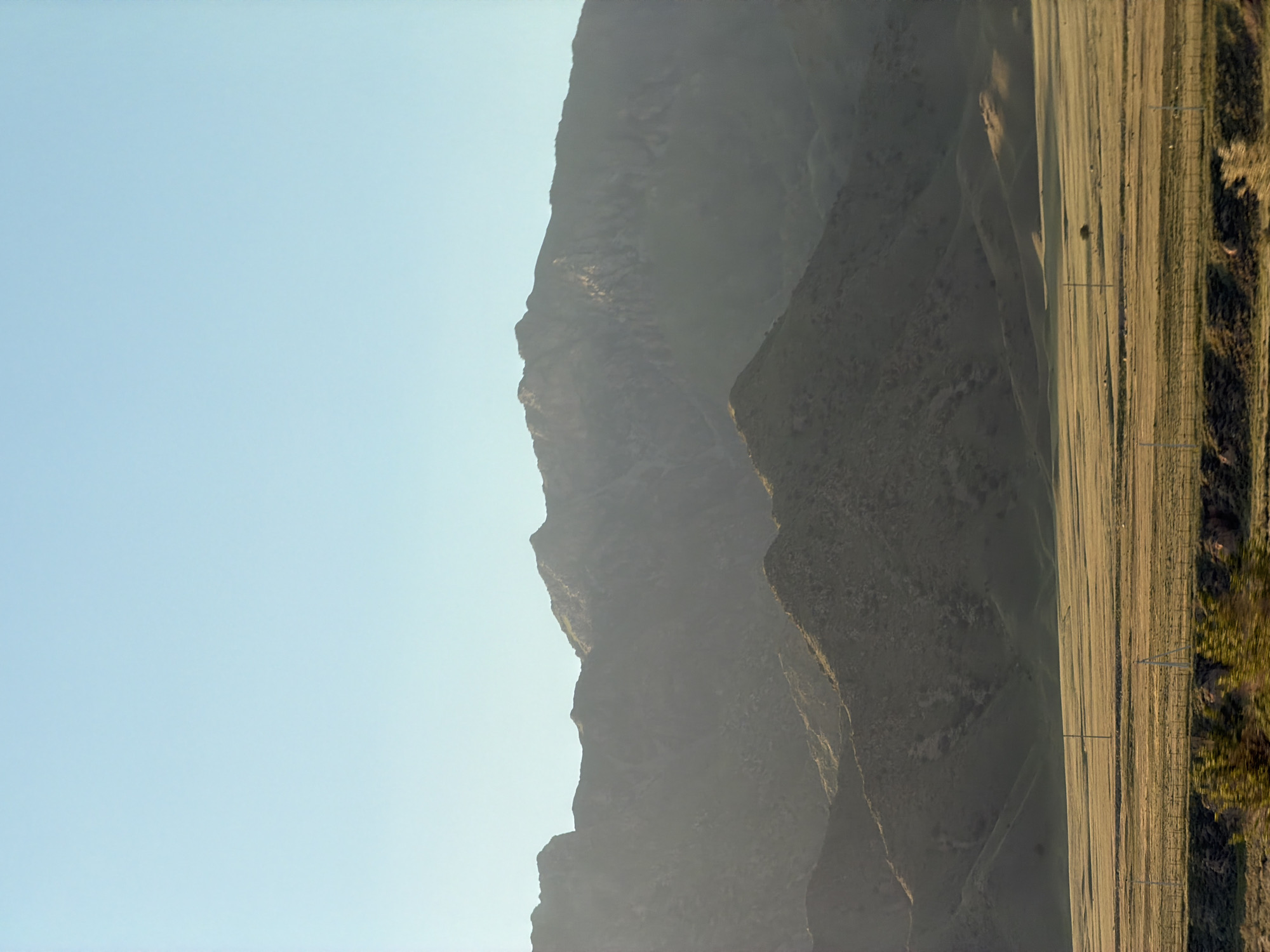 Clear skies over Kyrgyzstan mountain range captured by witness