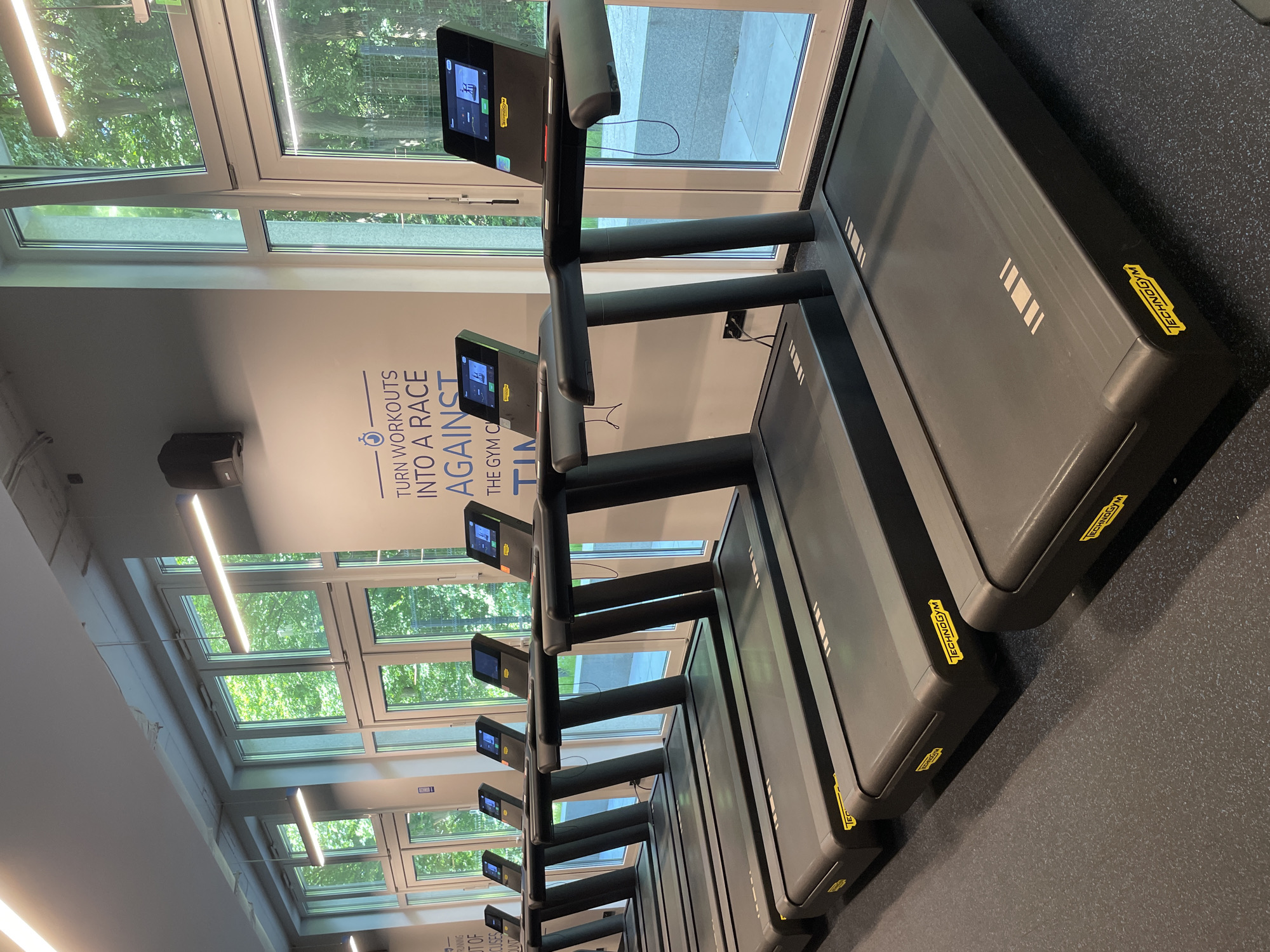 Technogym treadmill row in a Sofia gym