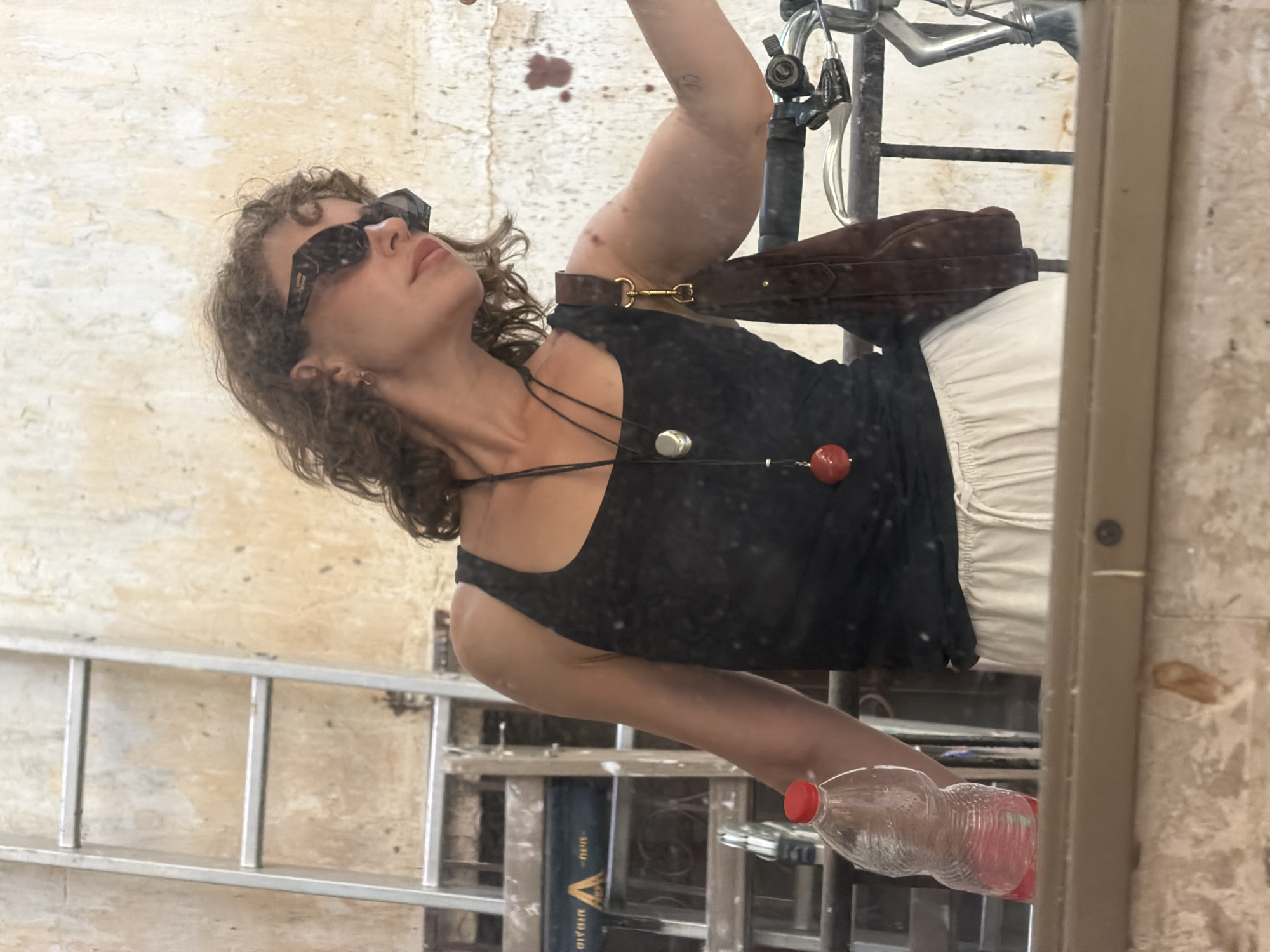 Mirror selfie energy in Tel Aviv summer layers