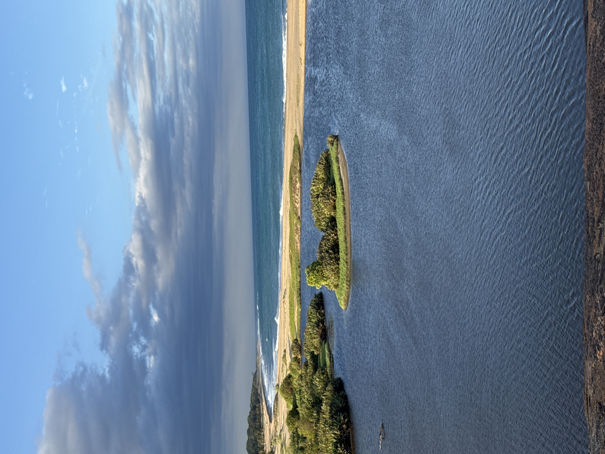 Coastal lagoon meets ocean at Ulla, Sri Lanka