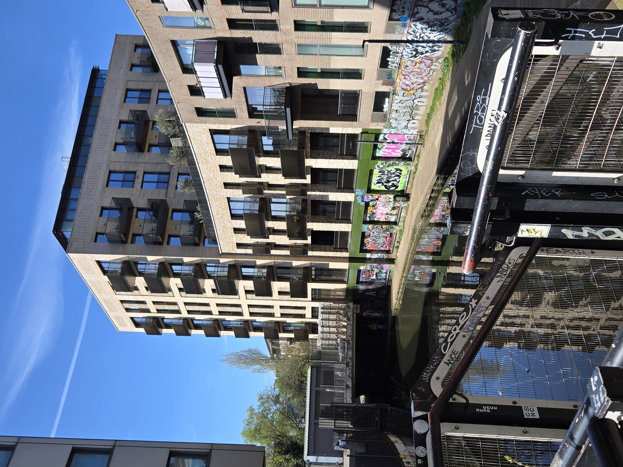 London canal murals and reflections documented by witness