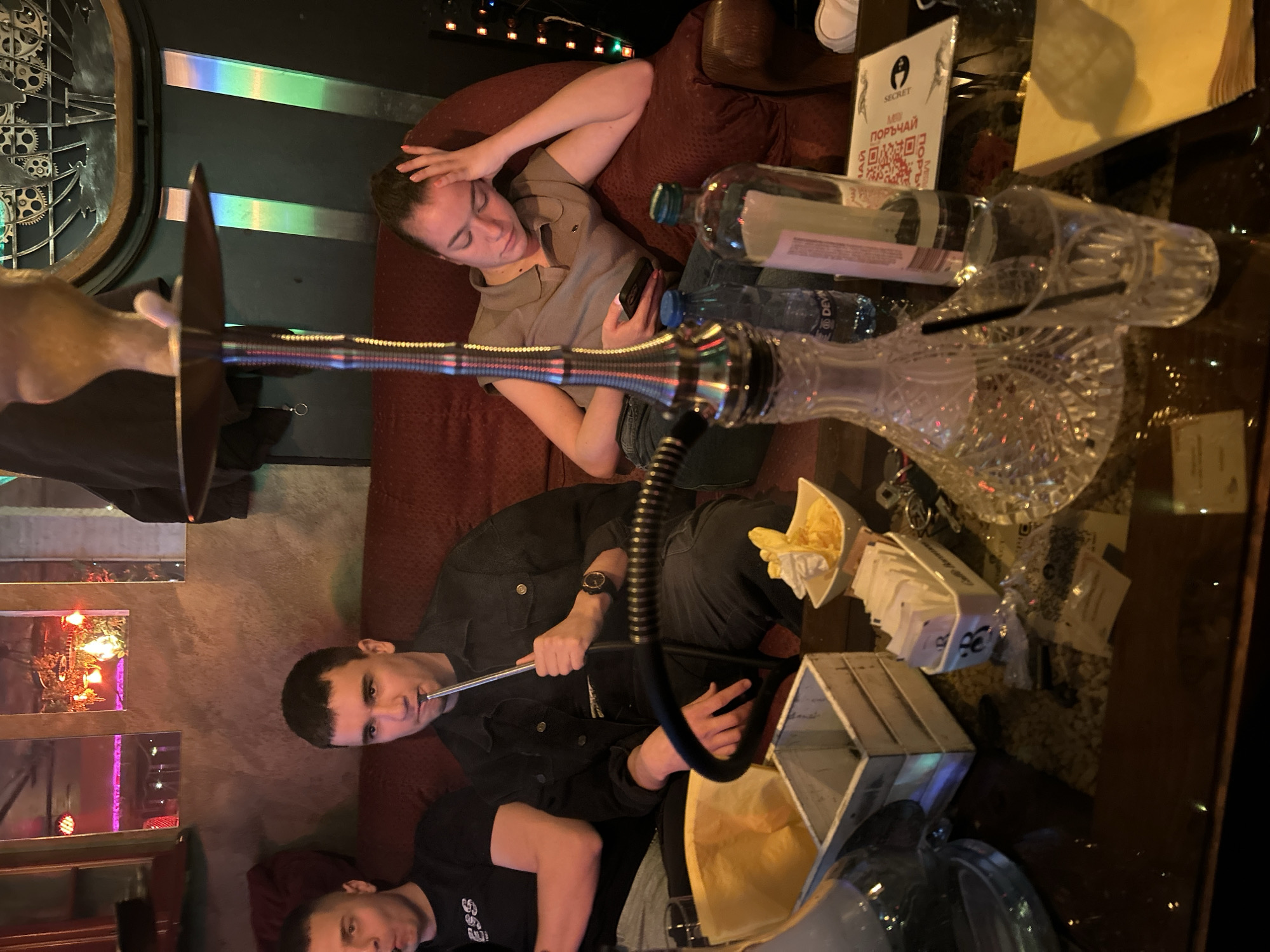 Group enjoys hookah session at Pleven lounge